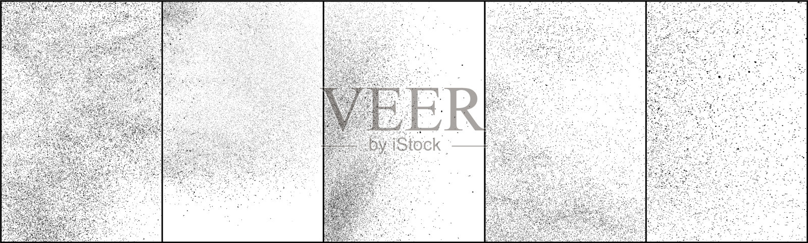 Set distressed black纹理插画图片素材