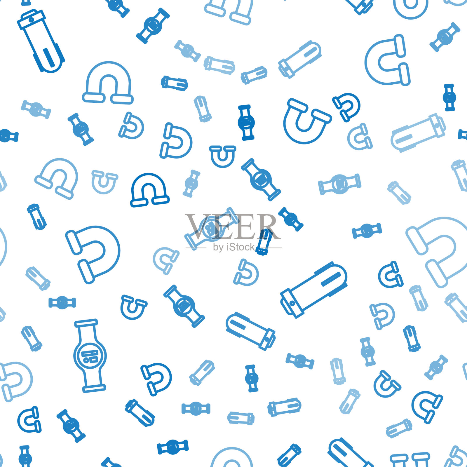 设置行水表及工业用水过滤器图标素材