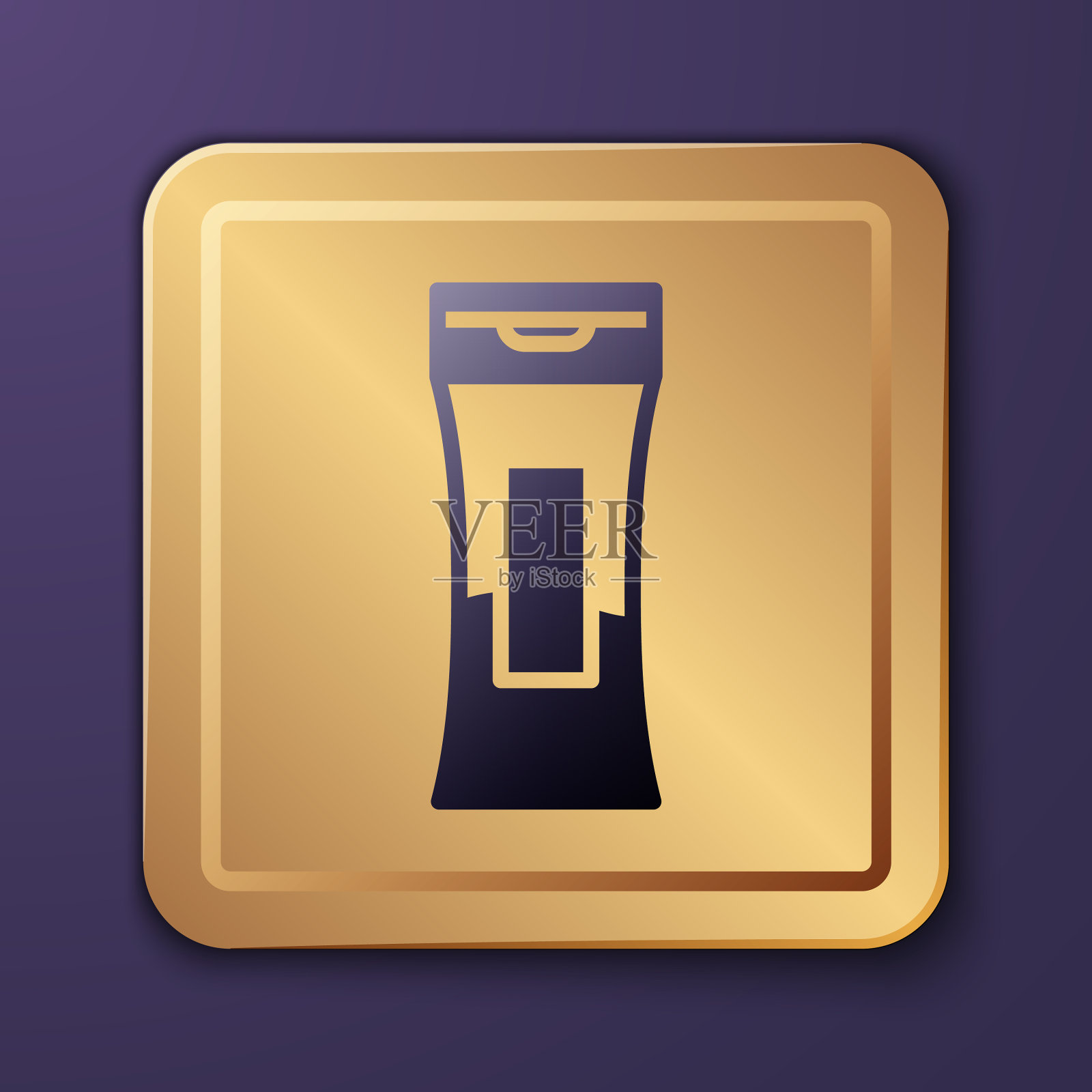 紫色瓶洗发水图标孤立紫色图标素材