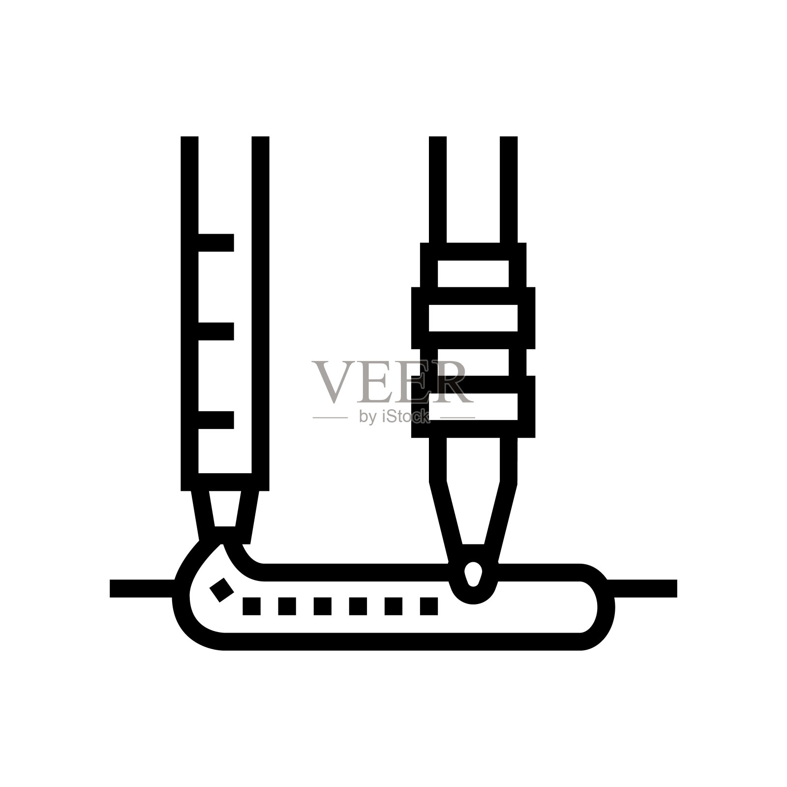 埋弧焊线图标矢量插图插画图片素材