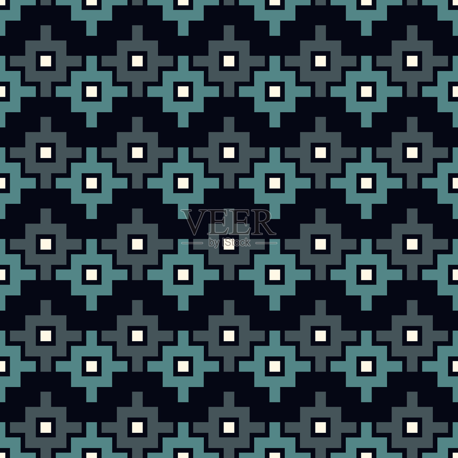 脉卡纳印加跨越无缝格局。民族刺绣打印。观赏民间壁纸。美国本土点缀插画图片素材