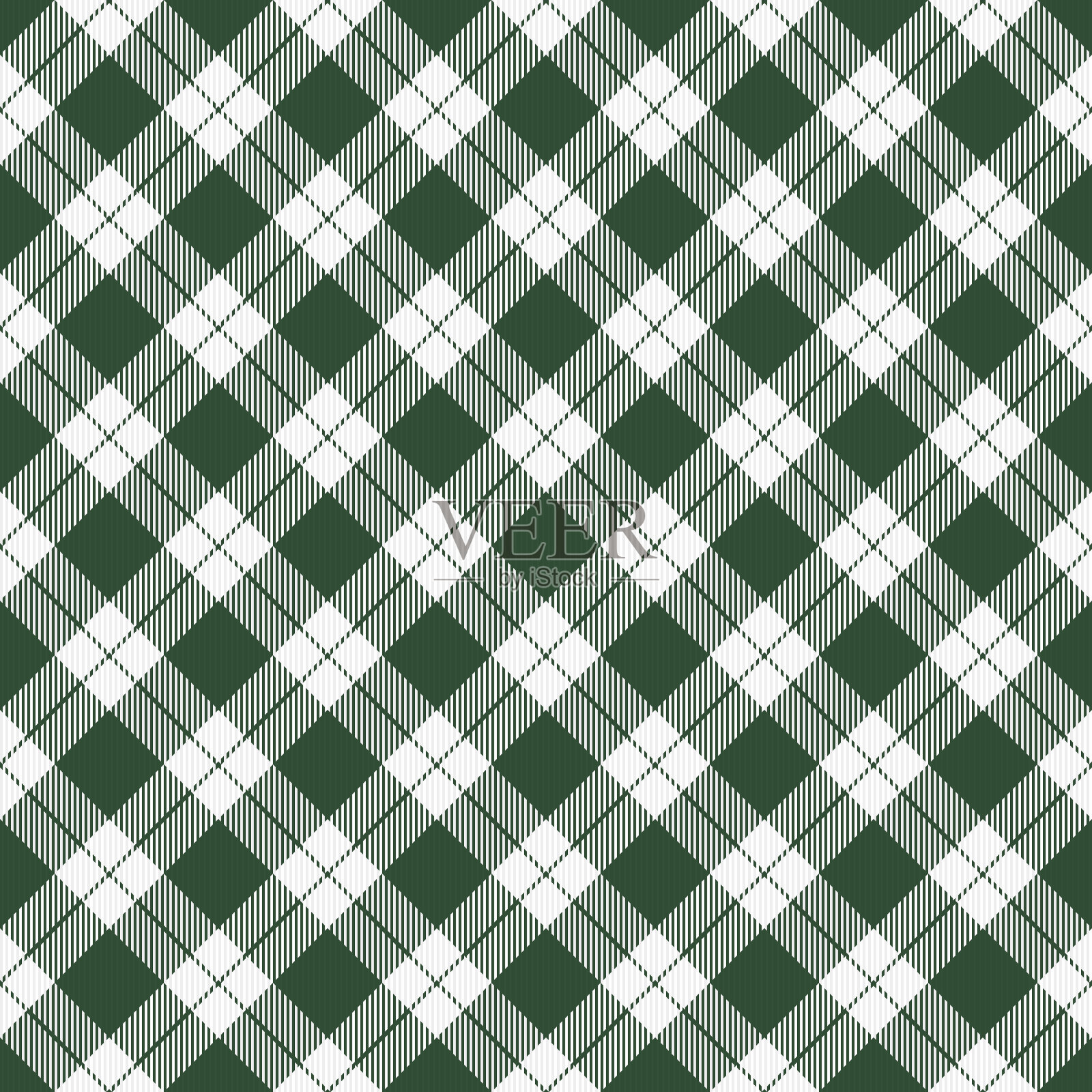 圣帕特里克节戴奥加纳尔格子呢插画图片素材