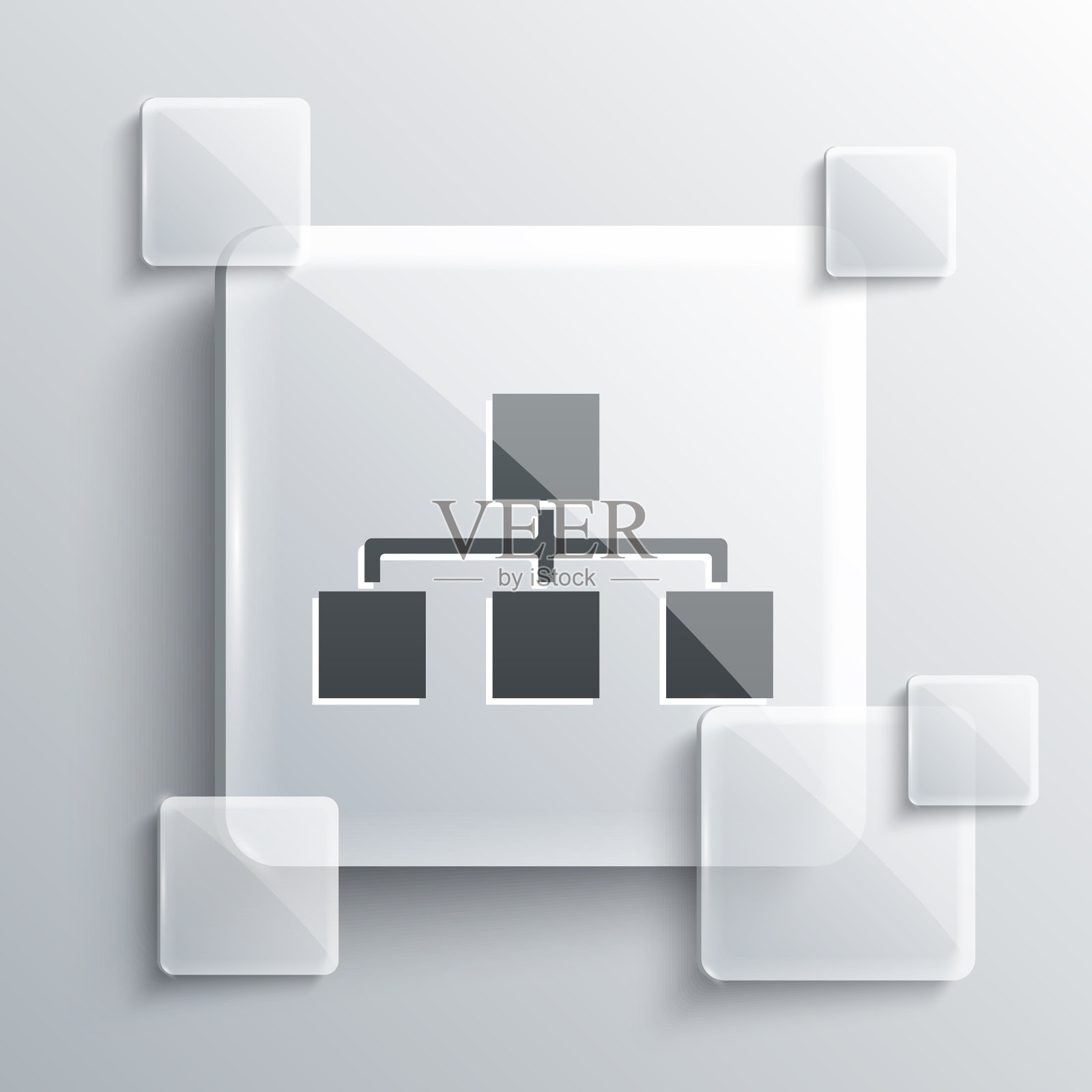 灰色业务层次组织图插画图片素材