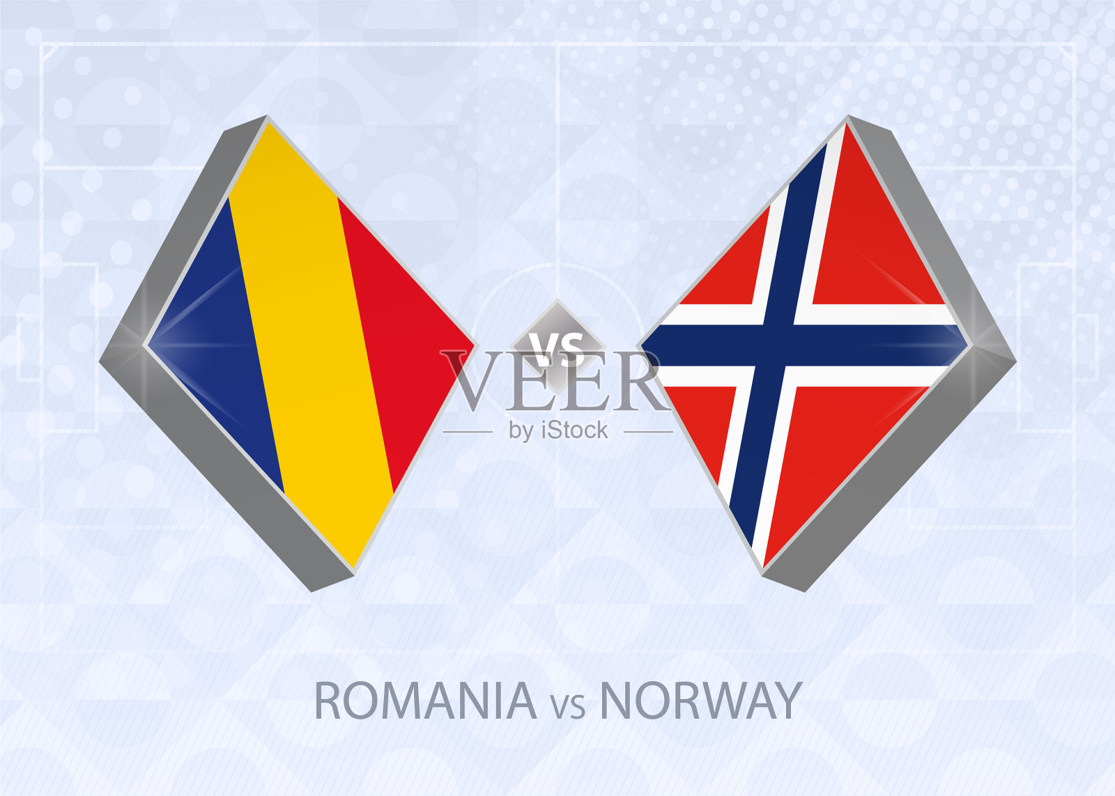 罗马尼亚vs挪威欧洲乙级联赛第一组插画图片素材