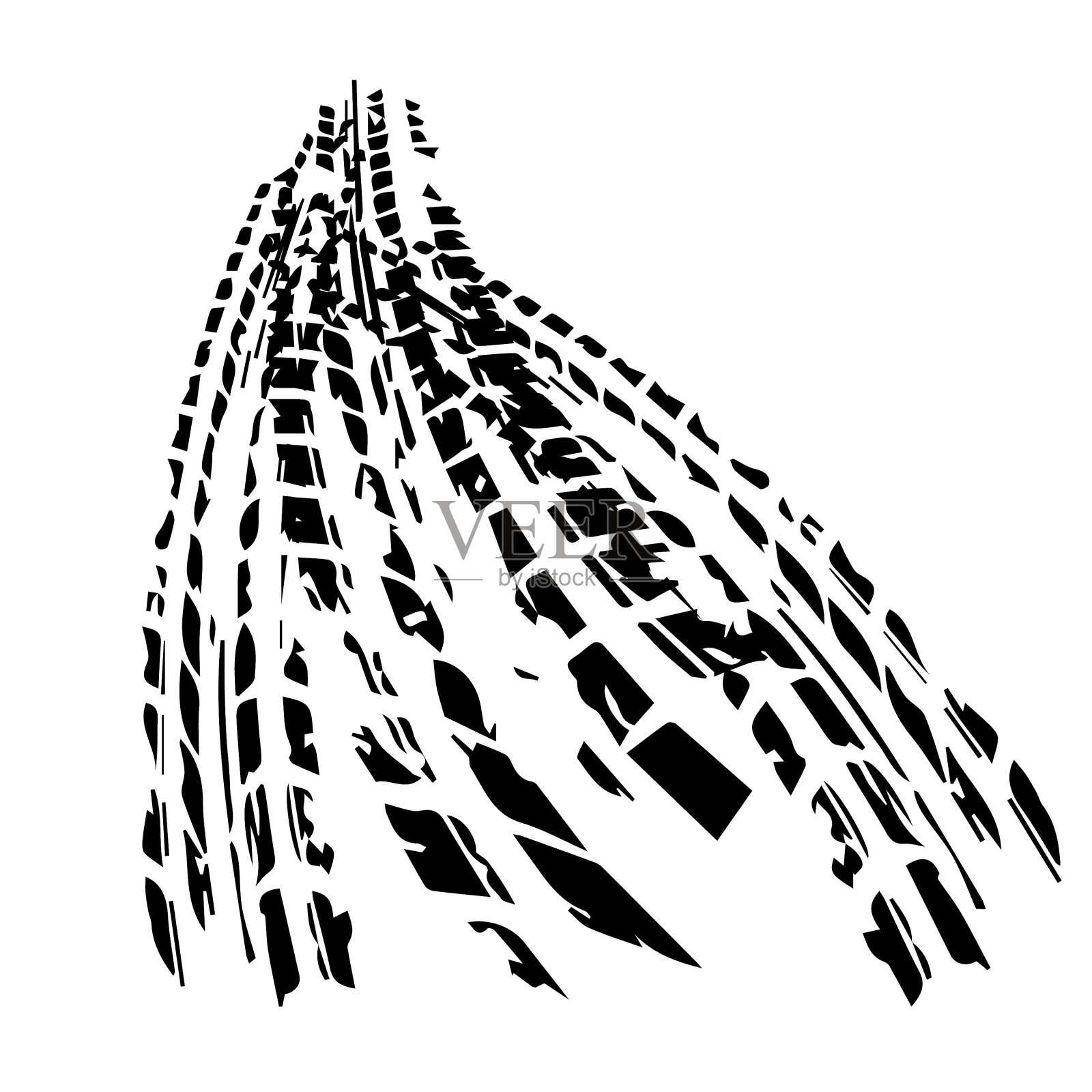 黑色轮胎轨迹与背景设计元素图片