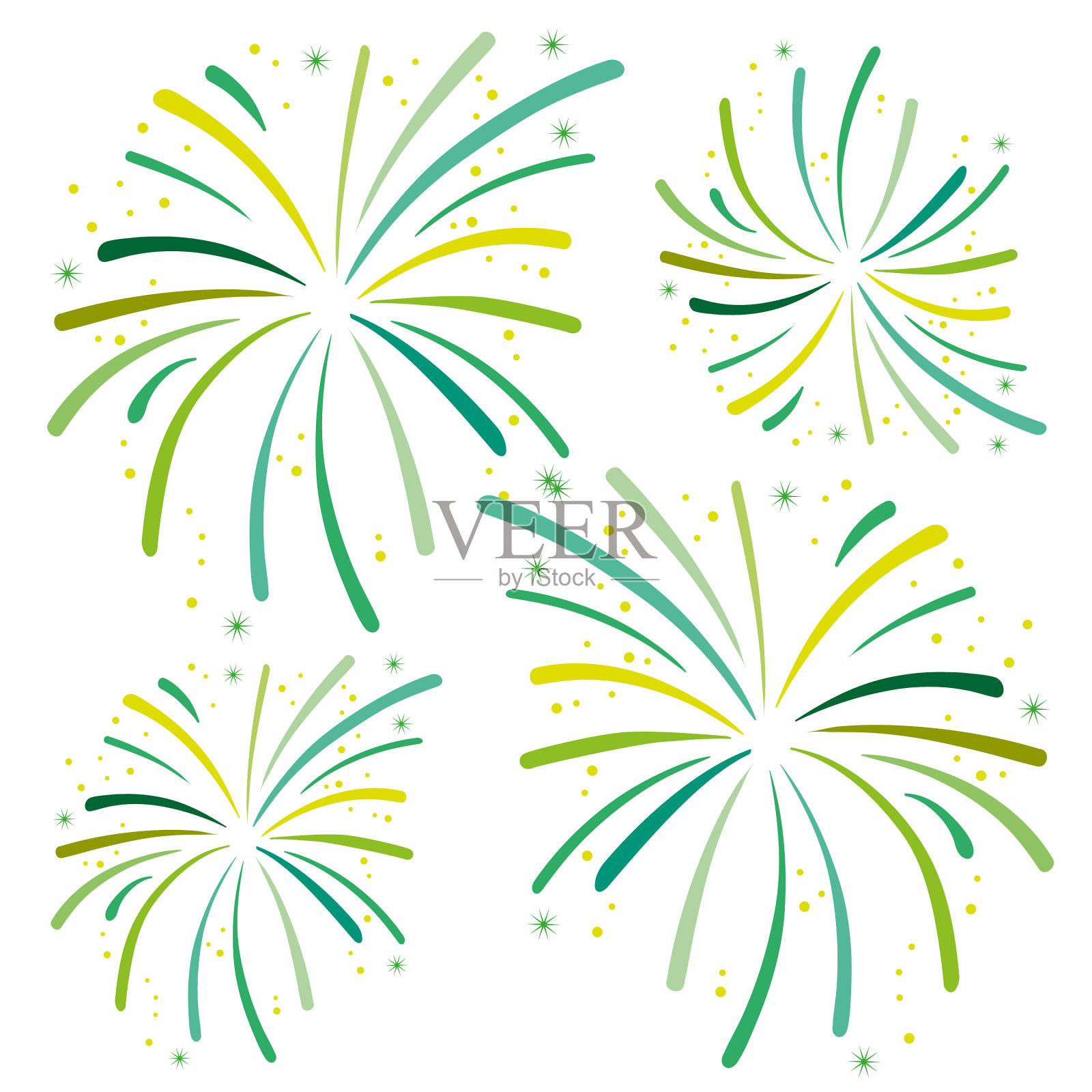 为节日和庆祝而放的节日焰火插画图片素材