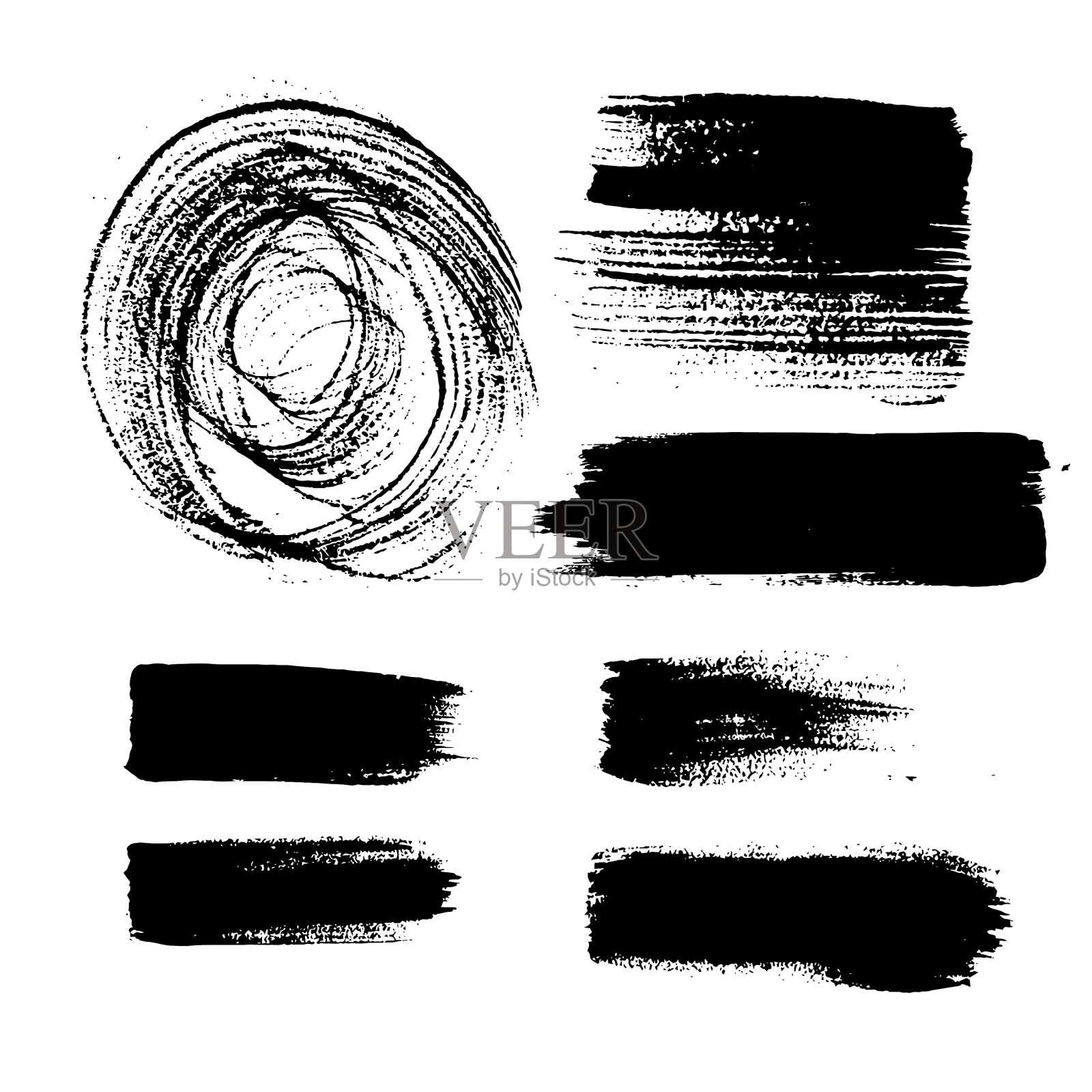 黑色品脱墨笔刷笔画纹理背景插画图片素材