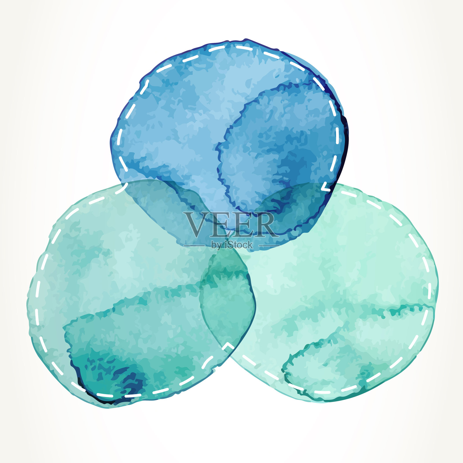 冲水彩圈插画图片素材