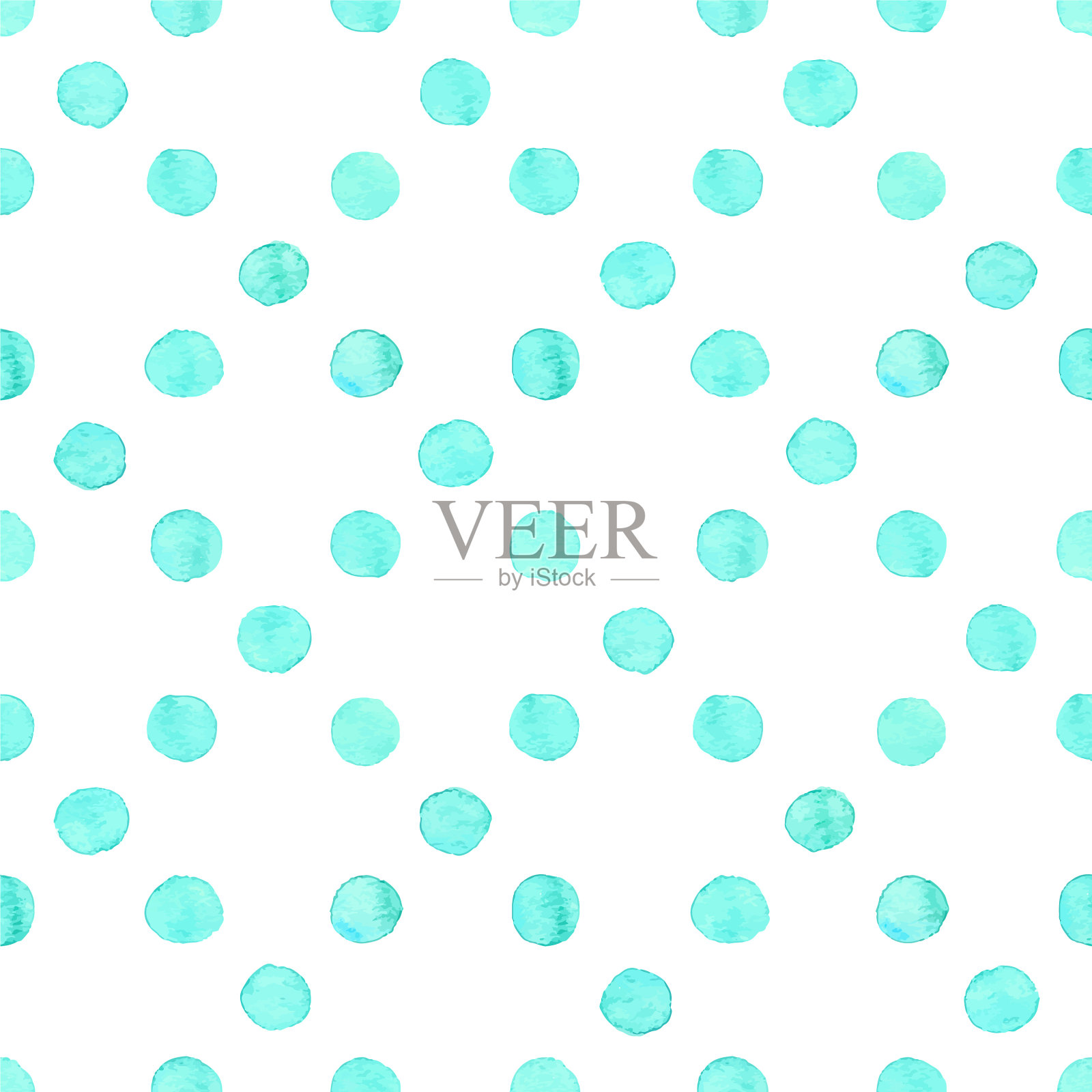 无缝水彩圆点图案插画图片素材