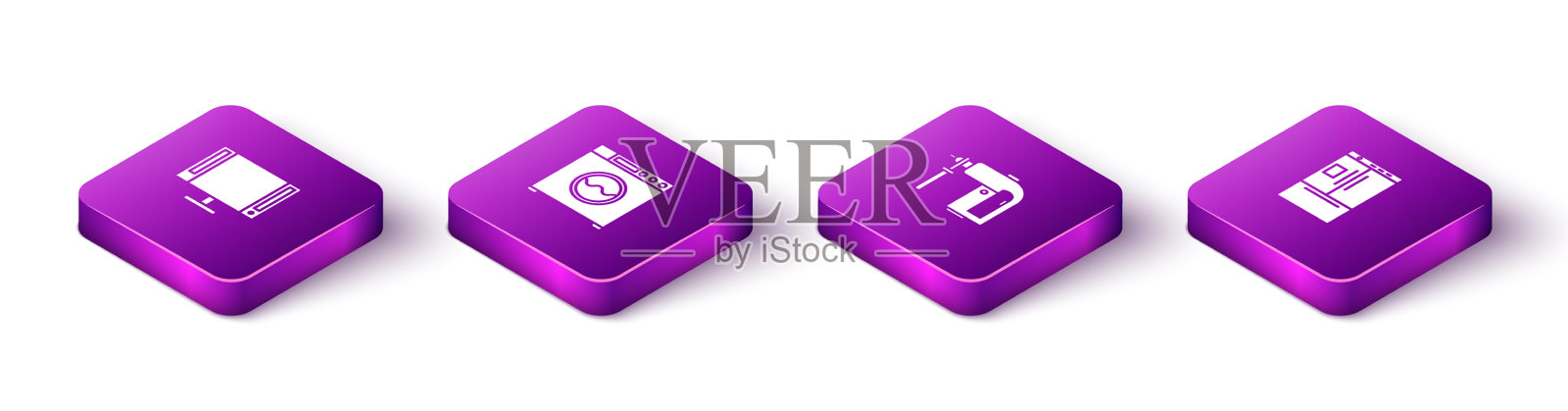 设置等距智能电视垫圈旋转锤图标素材