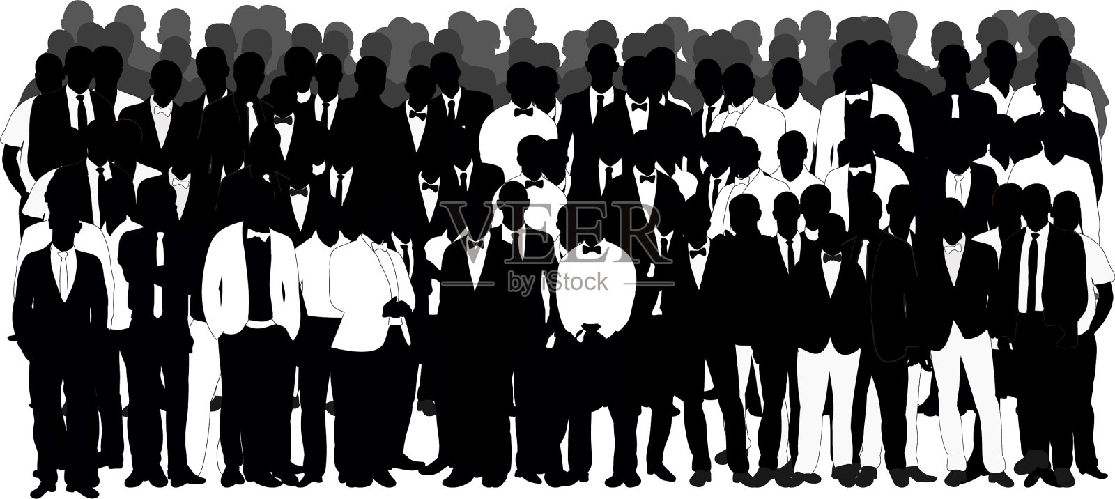 人群剪影男人的生意设计元素图片