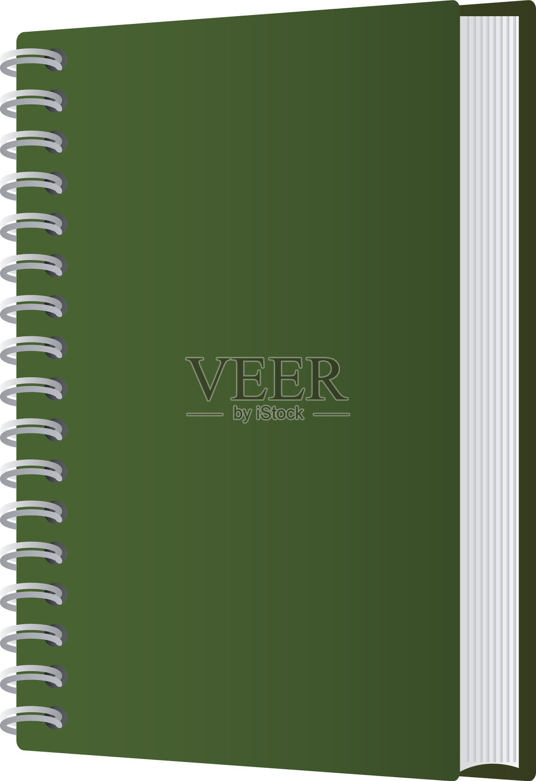 孤立模型绿色笔记本设计设计模板素材