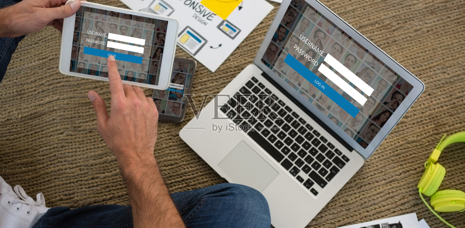 登录页面的合成图像照片摄影图片