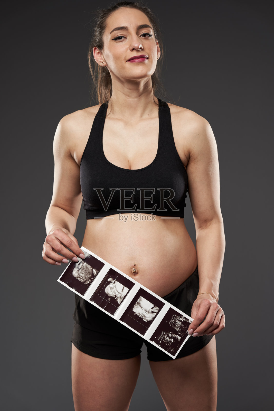 孕妇显示形态扫描照片摄影图片