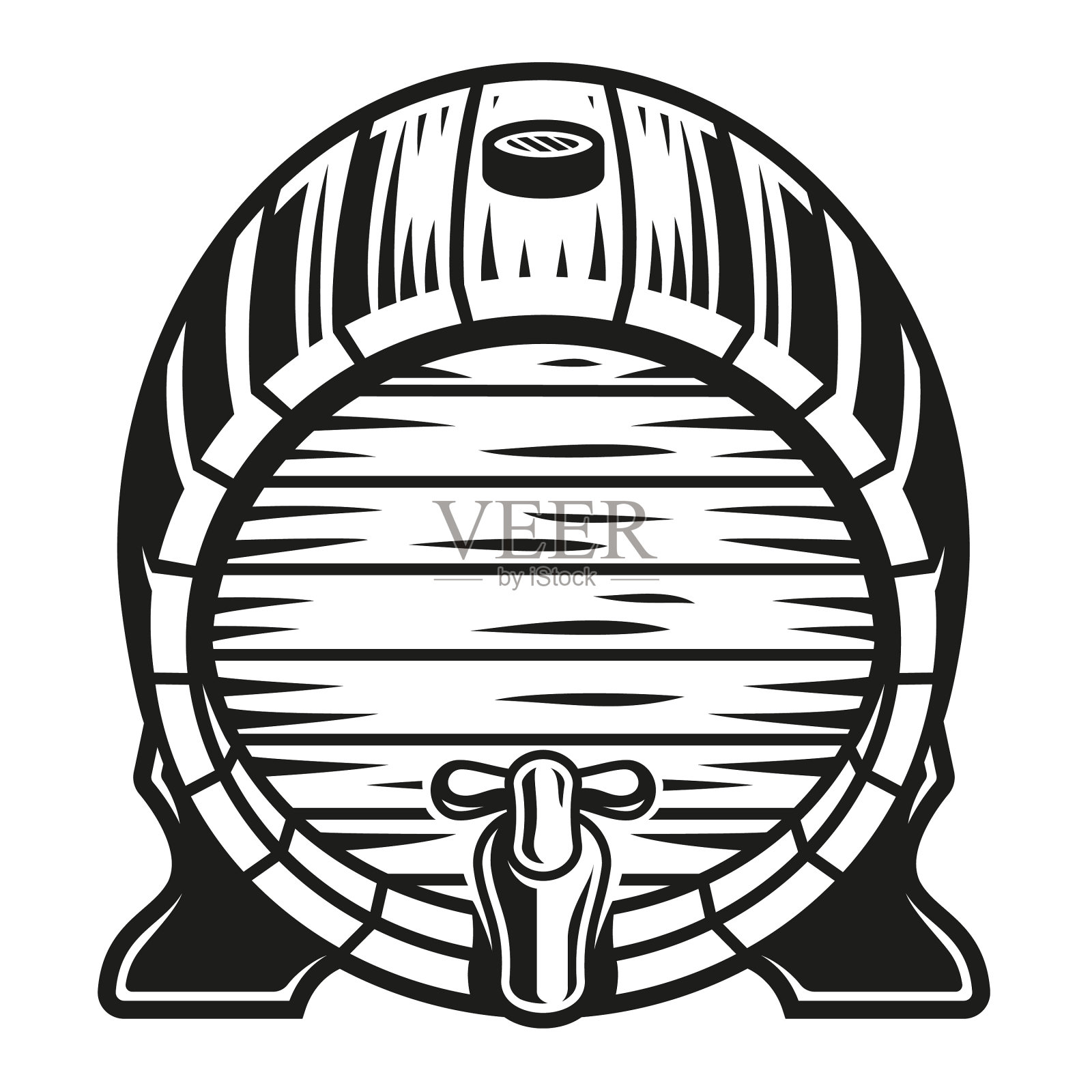 一个啤酒桶设计元素图片