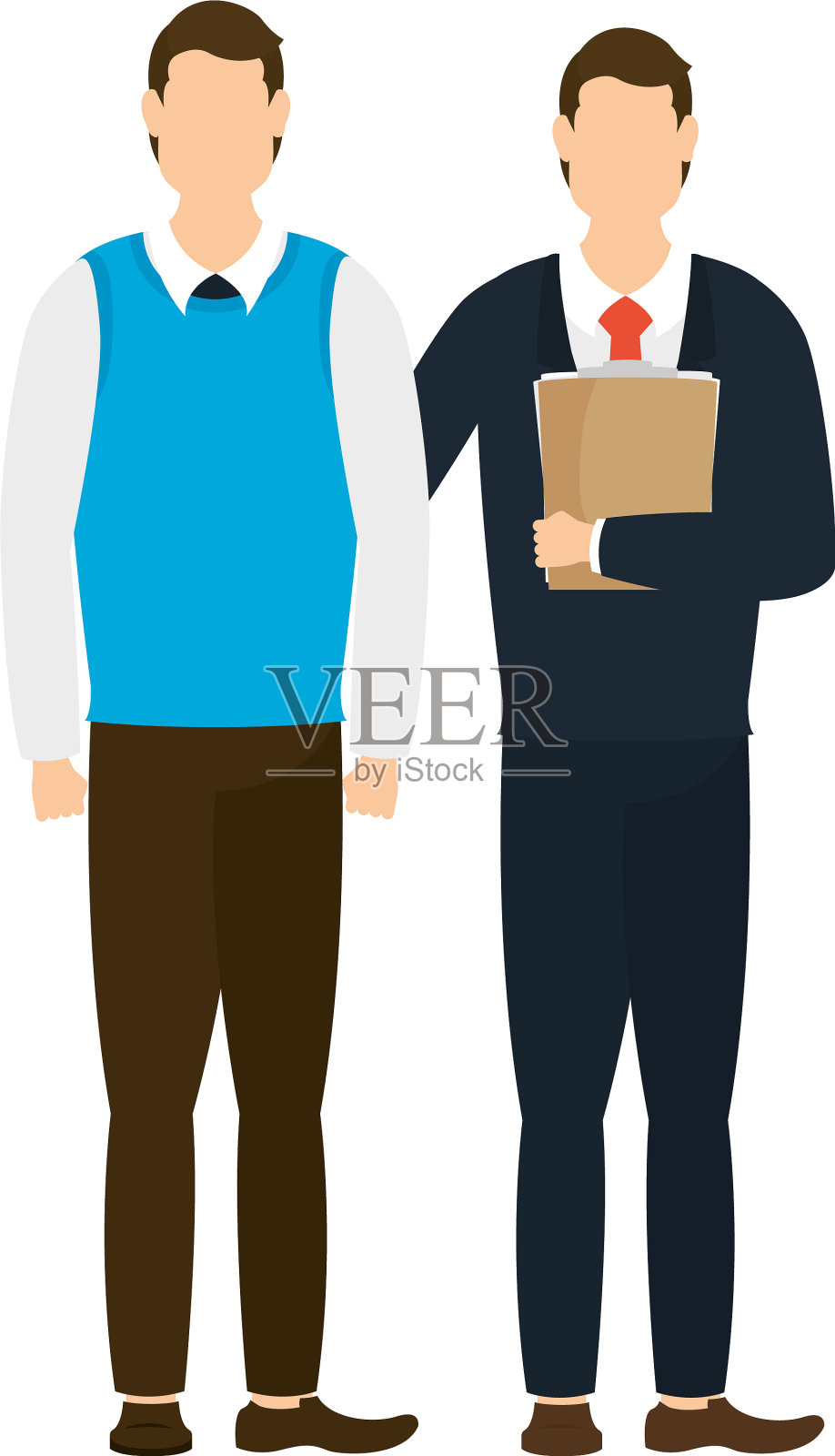 优雅的商人和文件化身设计元素图片