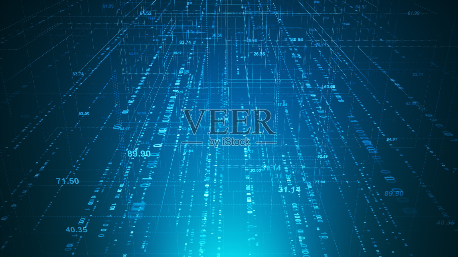 数字网络技术未来主题插画概念。插画图片素材