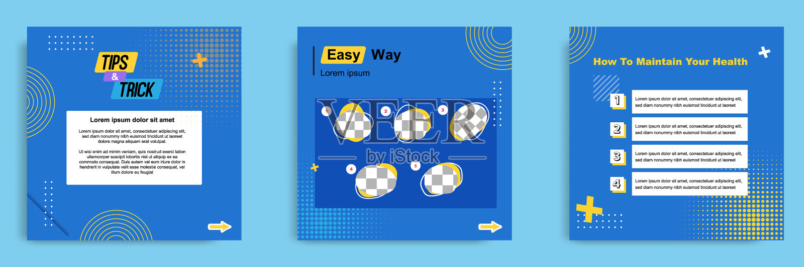 社交媒体技巧技巧教程模板张贴插画图片素材