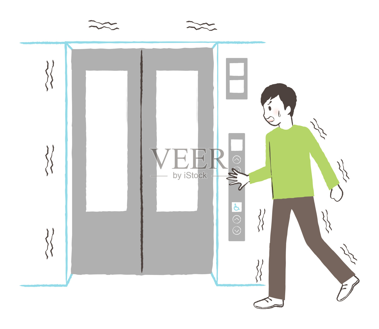 当地震发生时我们应该做什么插画图片素材