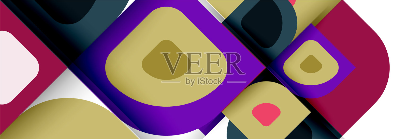 集现代几何抽象插画图片素材