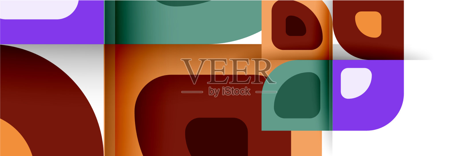 集现代几何抽象插画图片素材