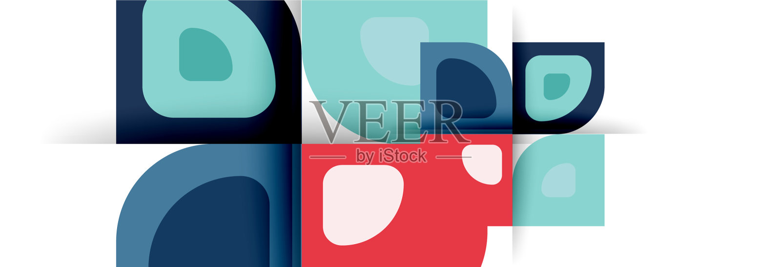 集现代几何抽象插画图片素材