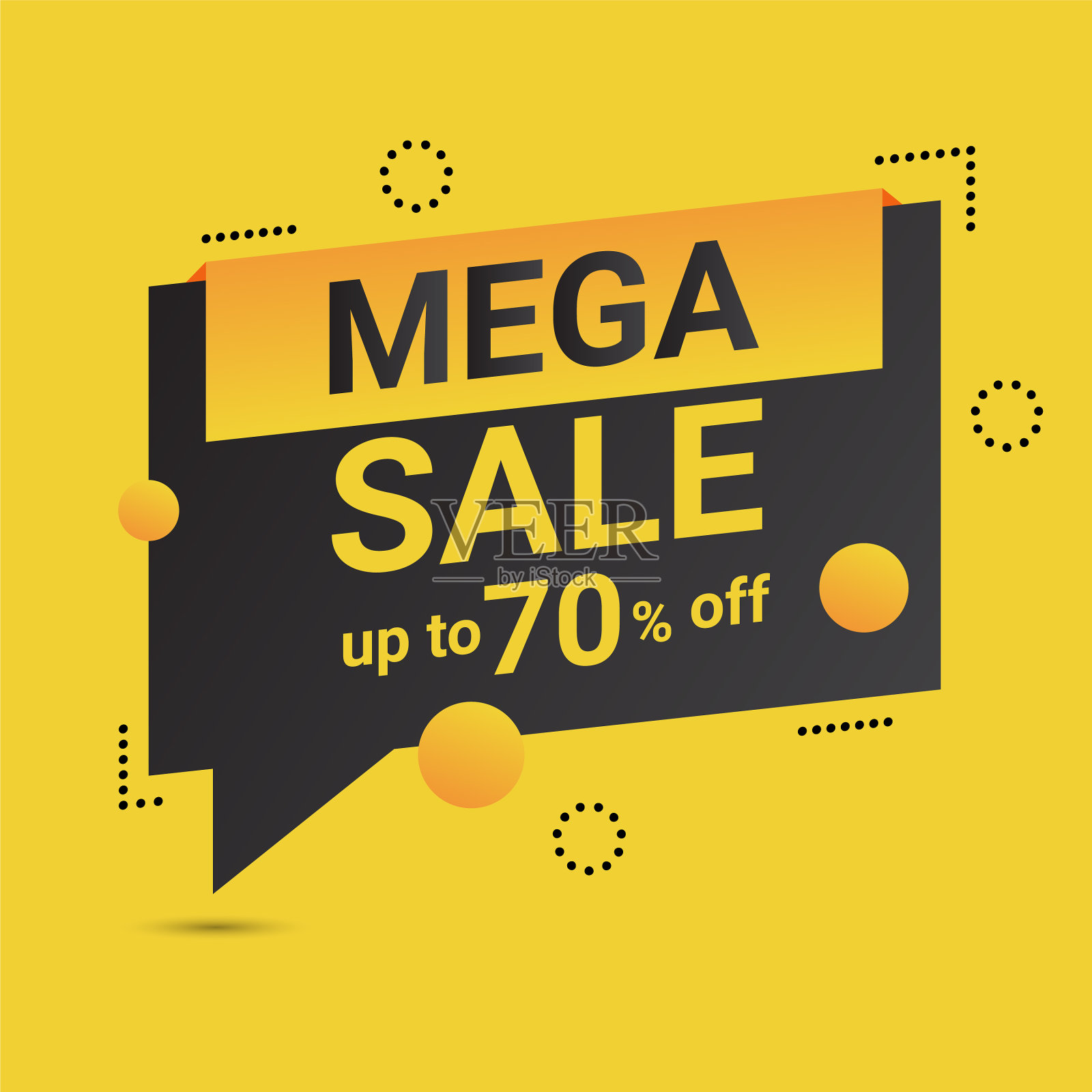 现代背景mega sale旗帜图形设计元素图片