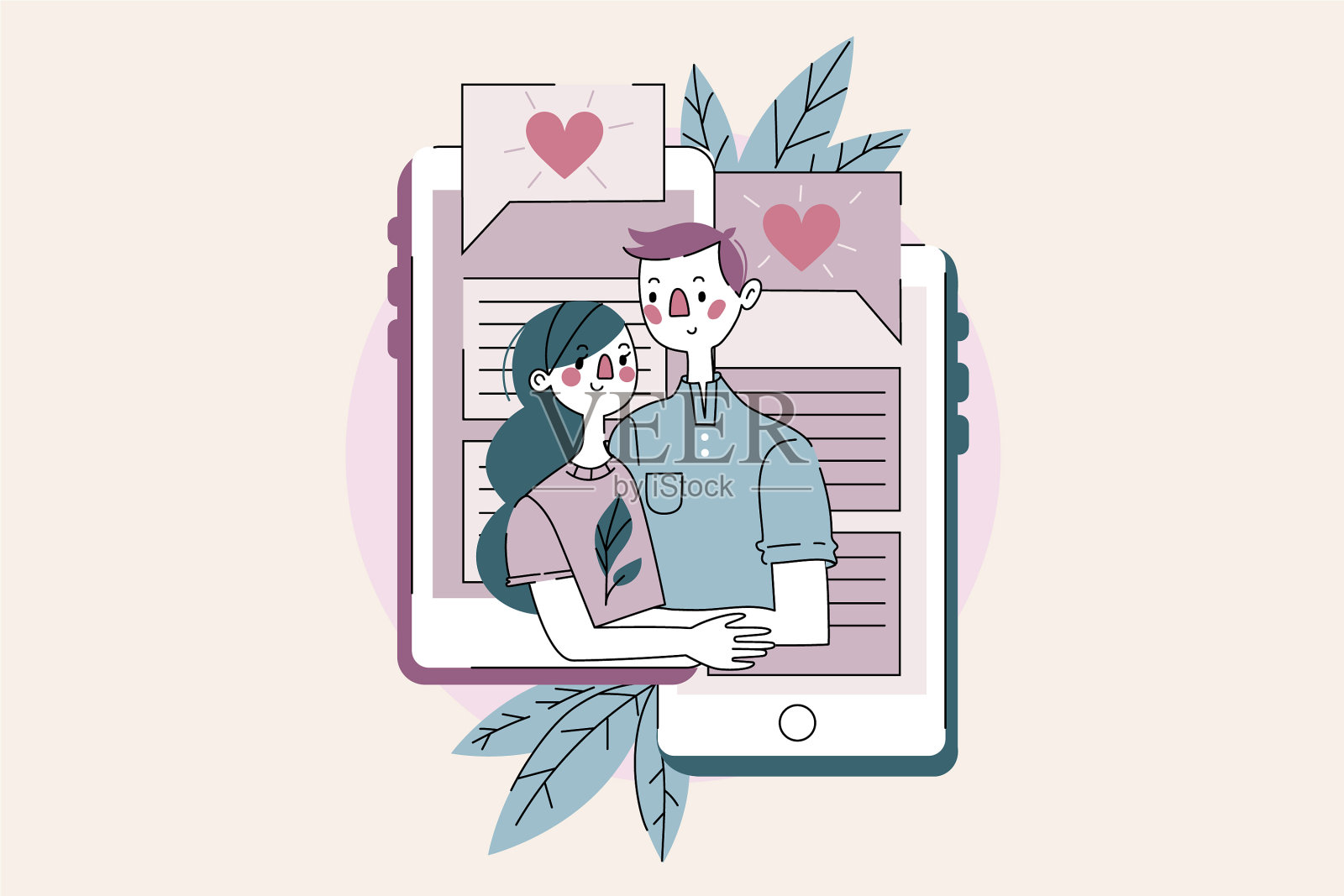 在线传播媒体插画图片素材