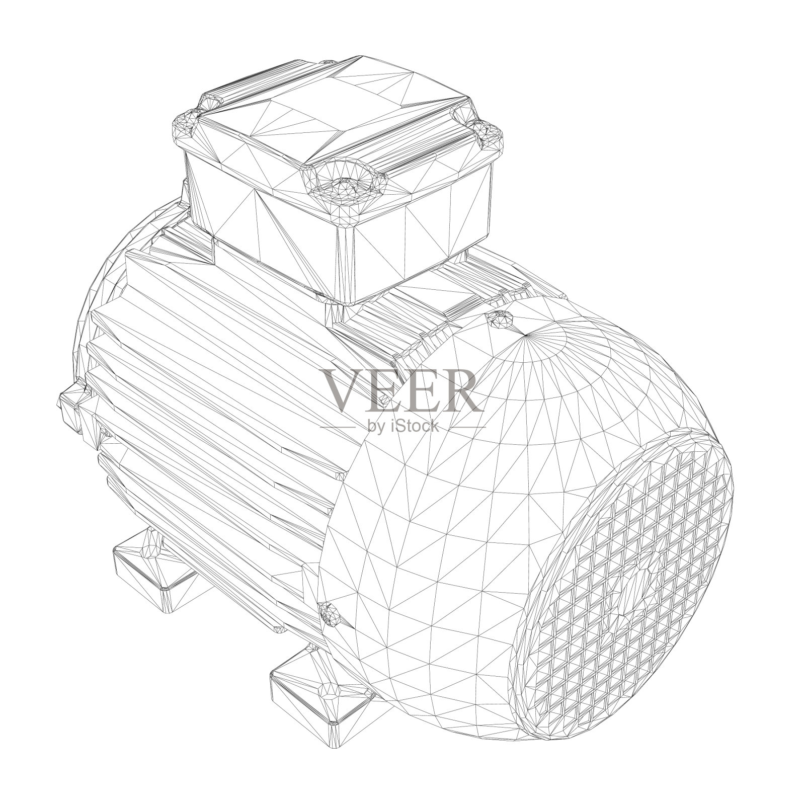 电机线架上画黑线设计元素图片