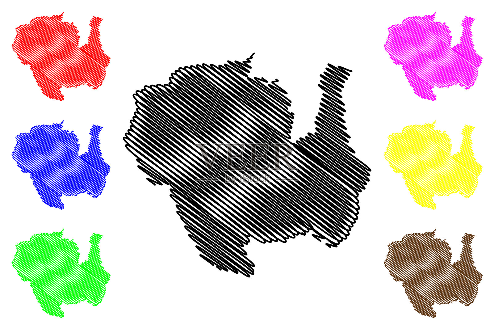 苏里南共和国斯帕里维尼区插画图片素材