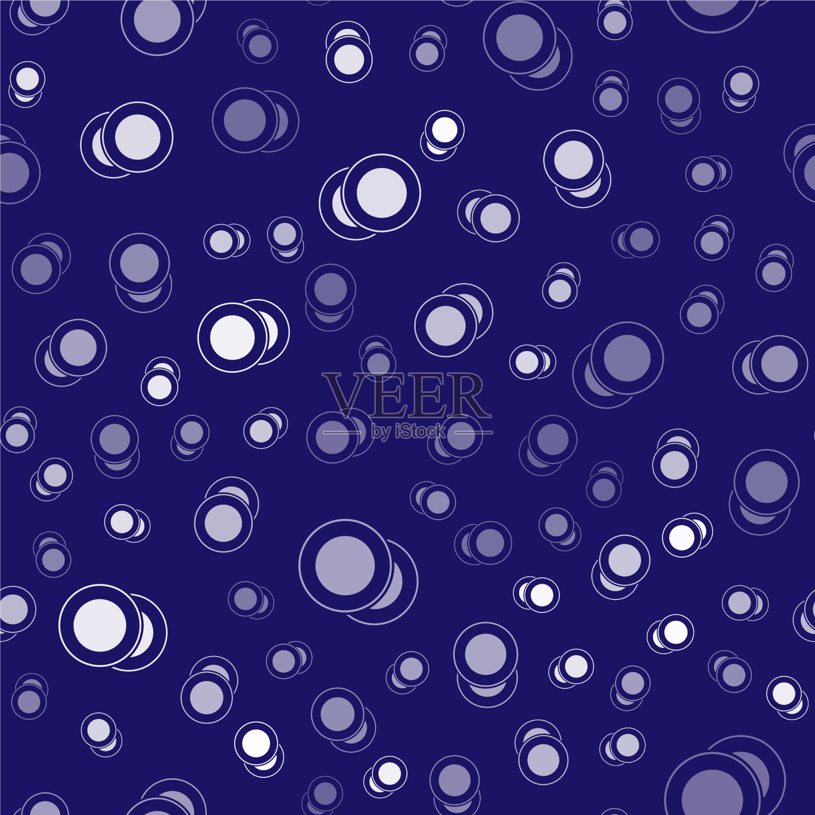 白色板块图标隔离无缝模式上的蓝色插画图片素材