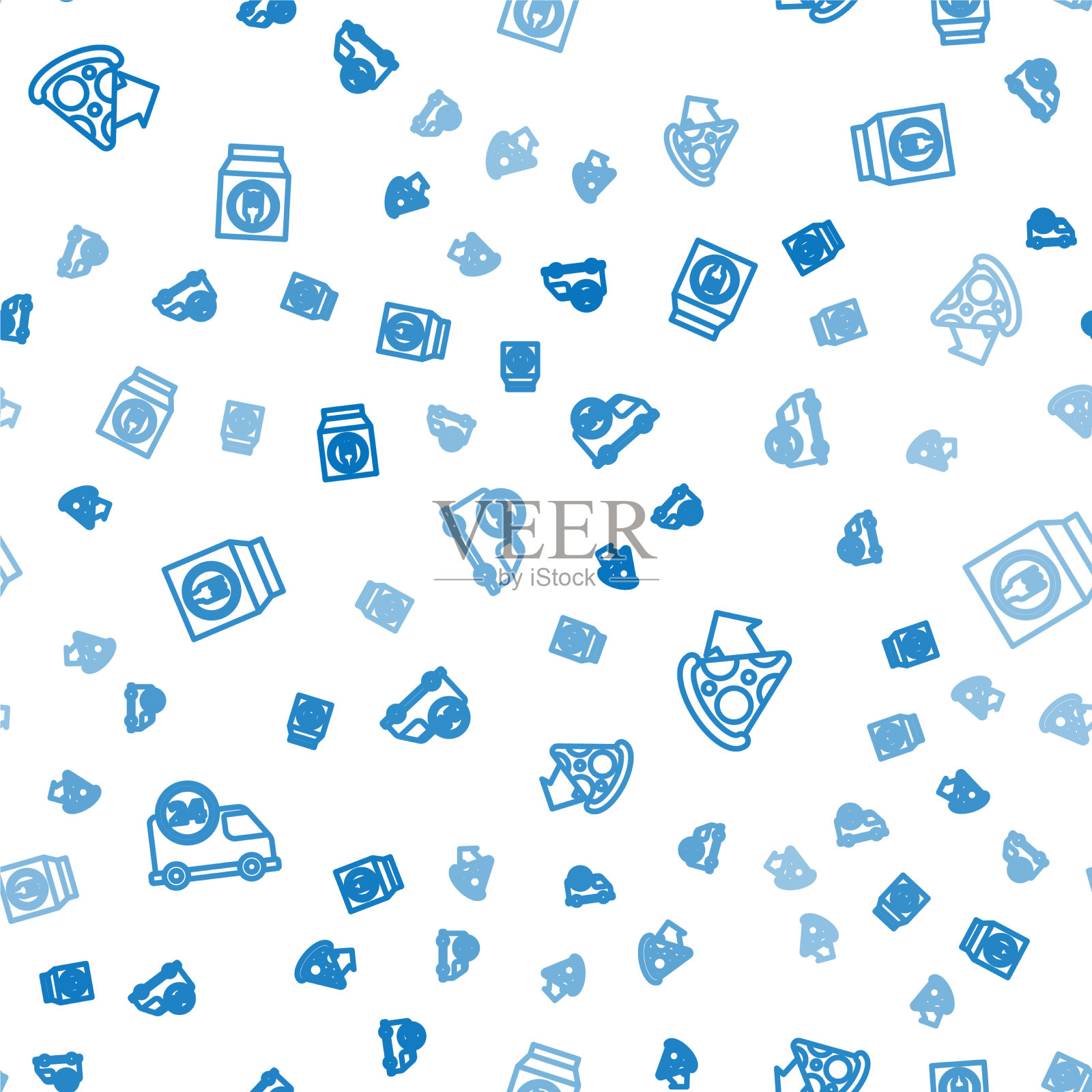 设线上速递车在线订购图标素材