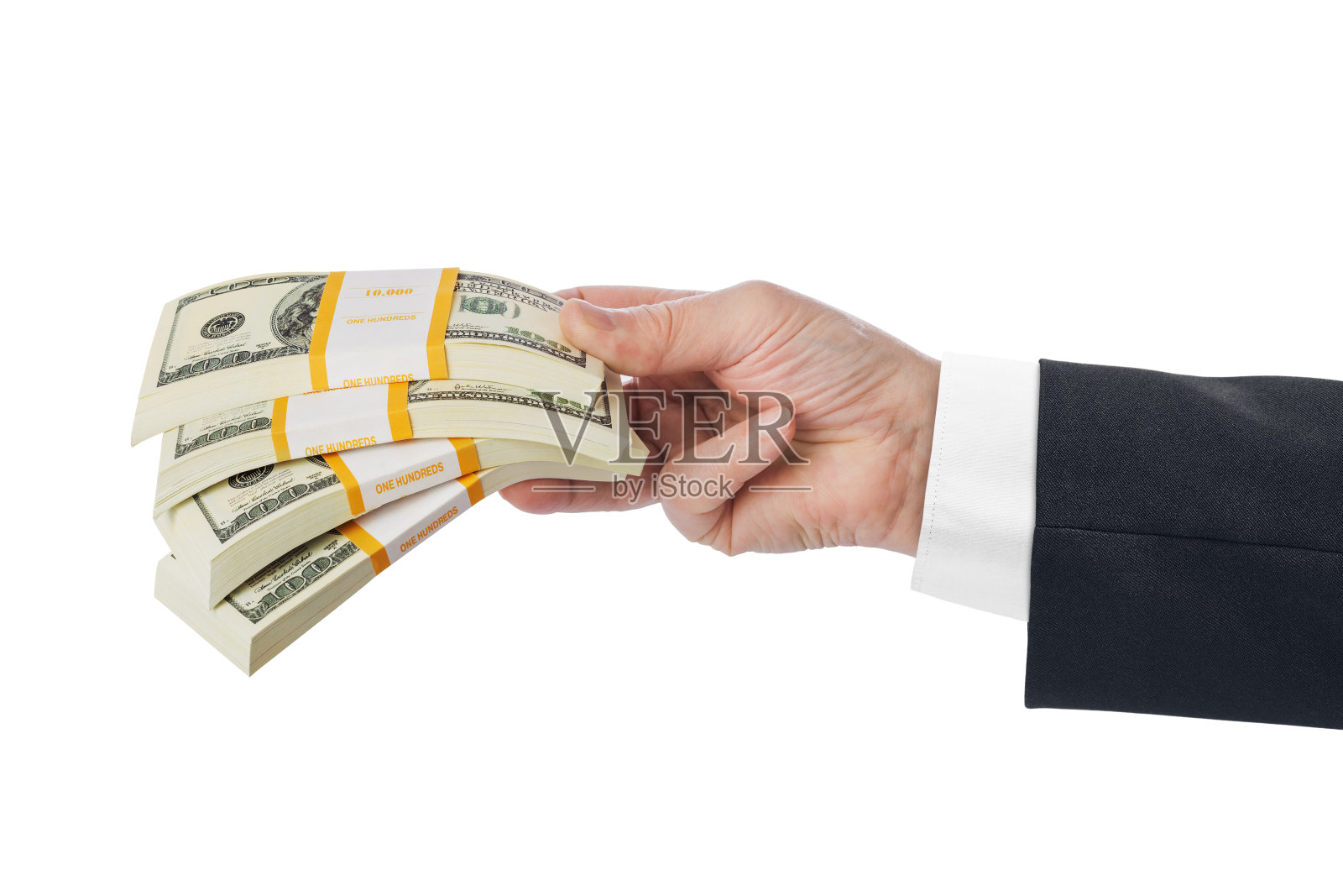 拿钱照片摄影图片