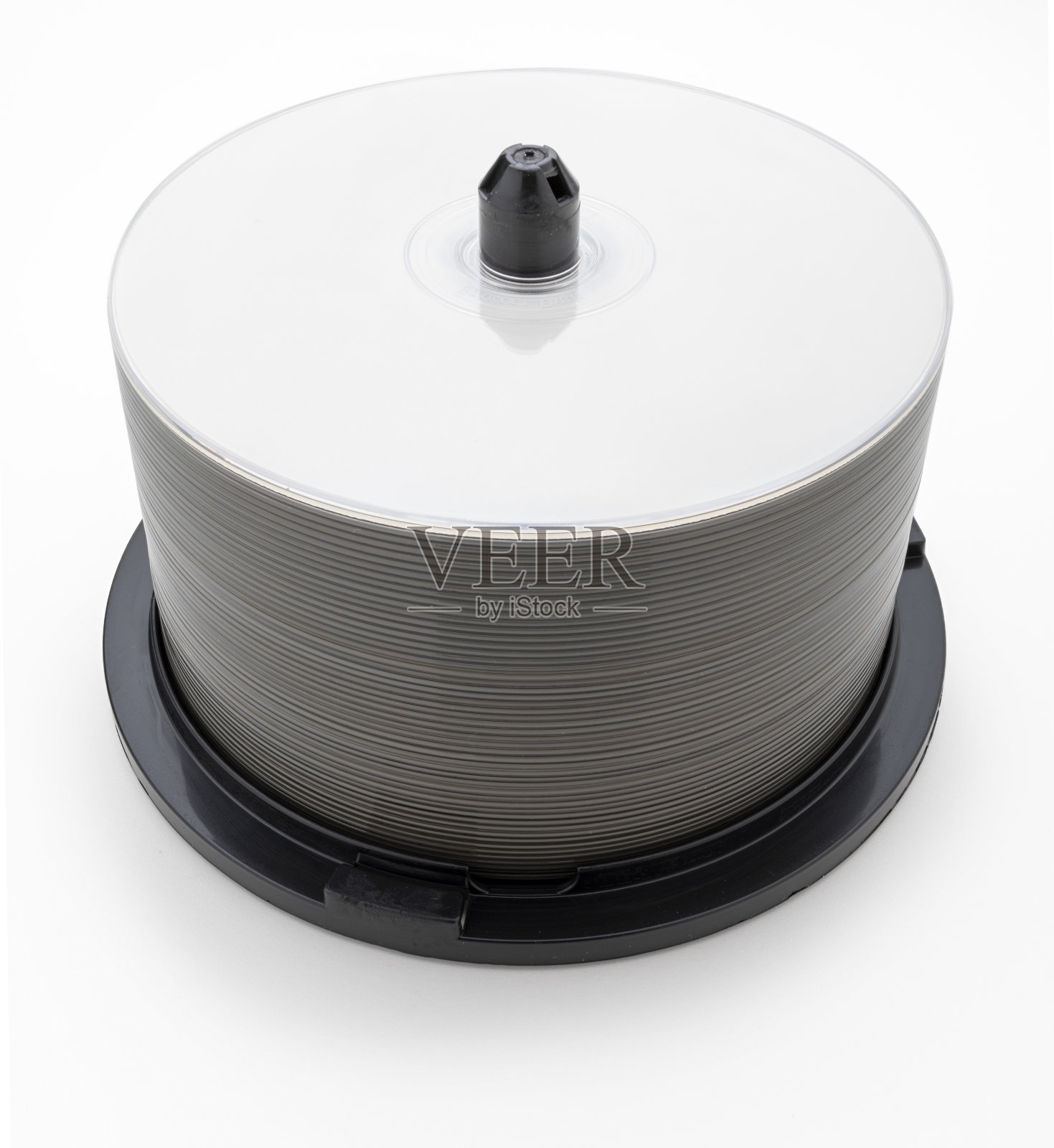 浴缸(包)50空白BluRay dvd cd。孤立在白色背景上。照片摄影图片