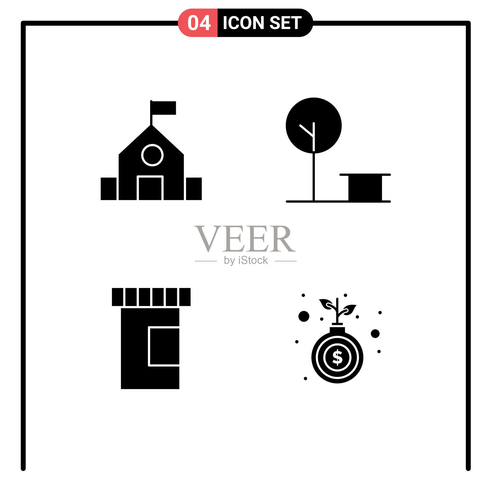 包4创造性坚实的象形文字教育插画图片素材