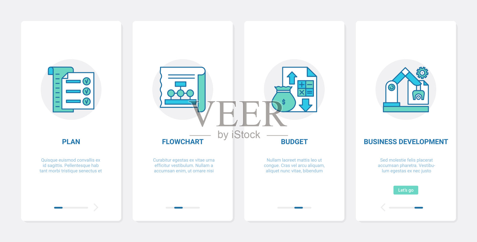 商业计划，开发技术UX, UI登陆手机应用页面屏幕设置插画图片素材