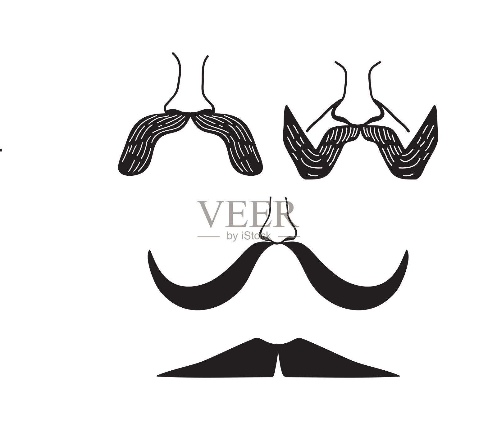 胡子插画图片素材