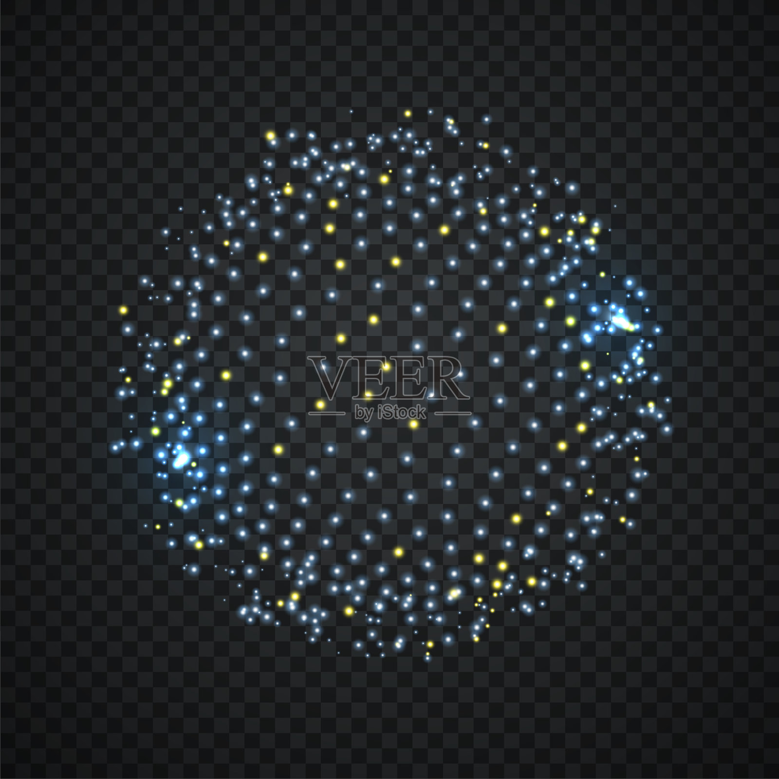 由点组成的抽象球体插画图片素材