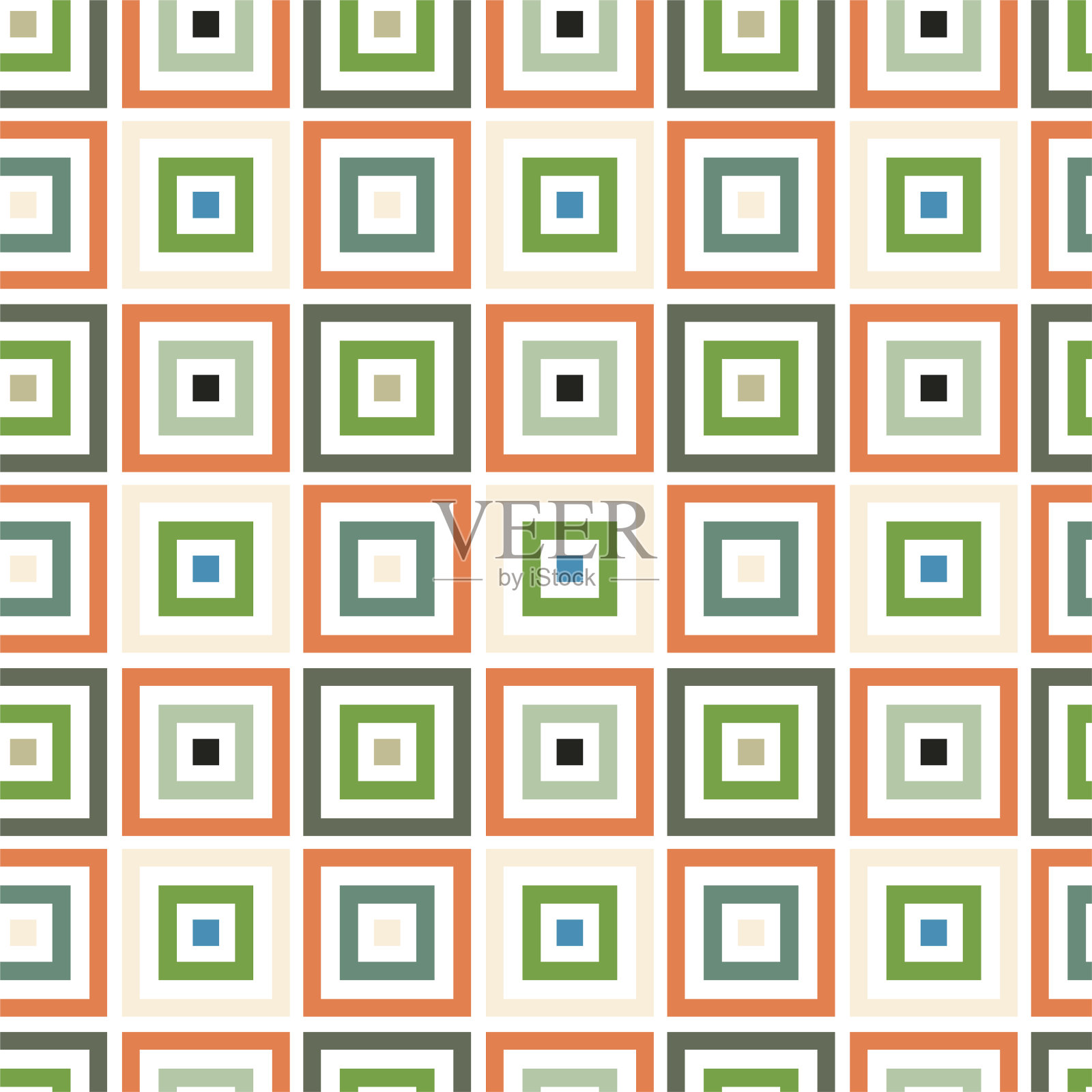 许多多色方块的无缝背景。插画图片素材