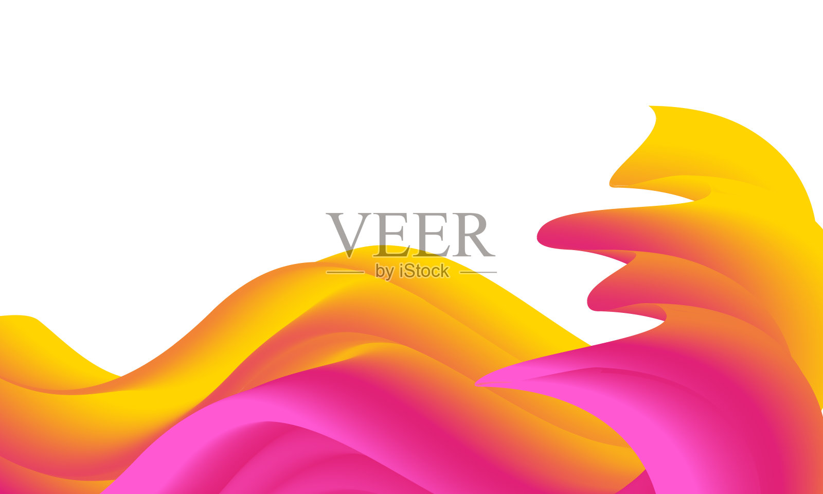 波三维彩虹液体插画图片素材