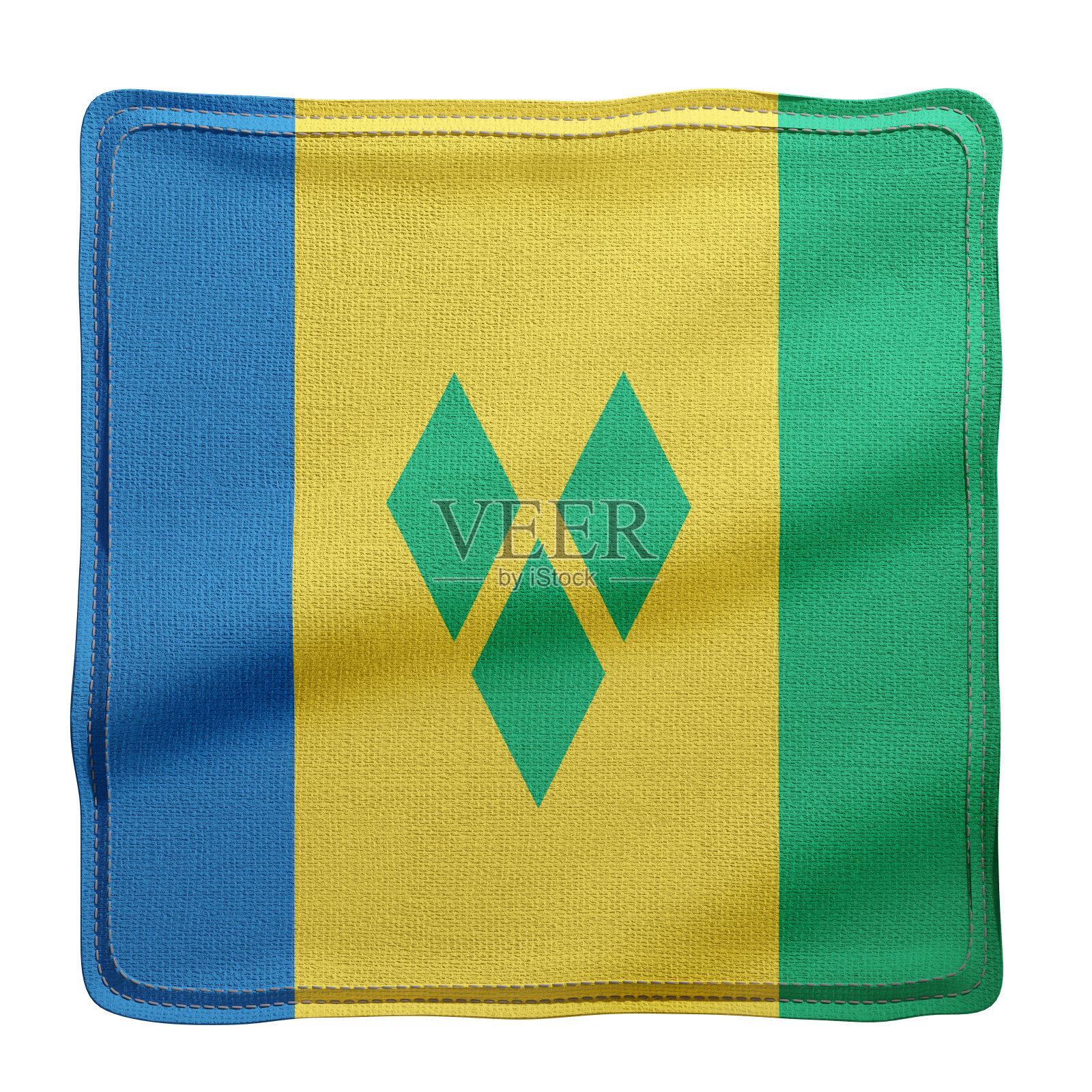 圣文森特和格林纳丁斯3d旗照片摄影图片