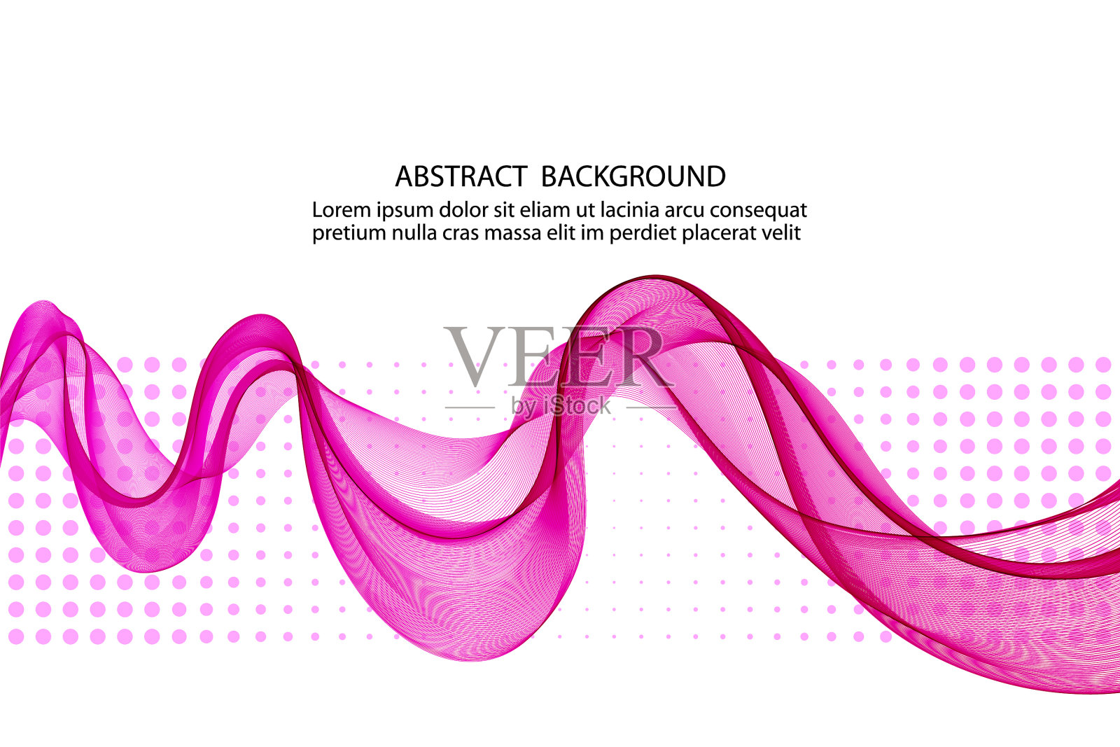 抽象的粉红波背景动态插画图片素材