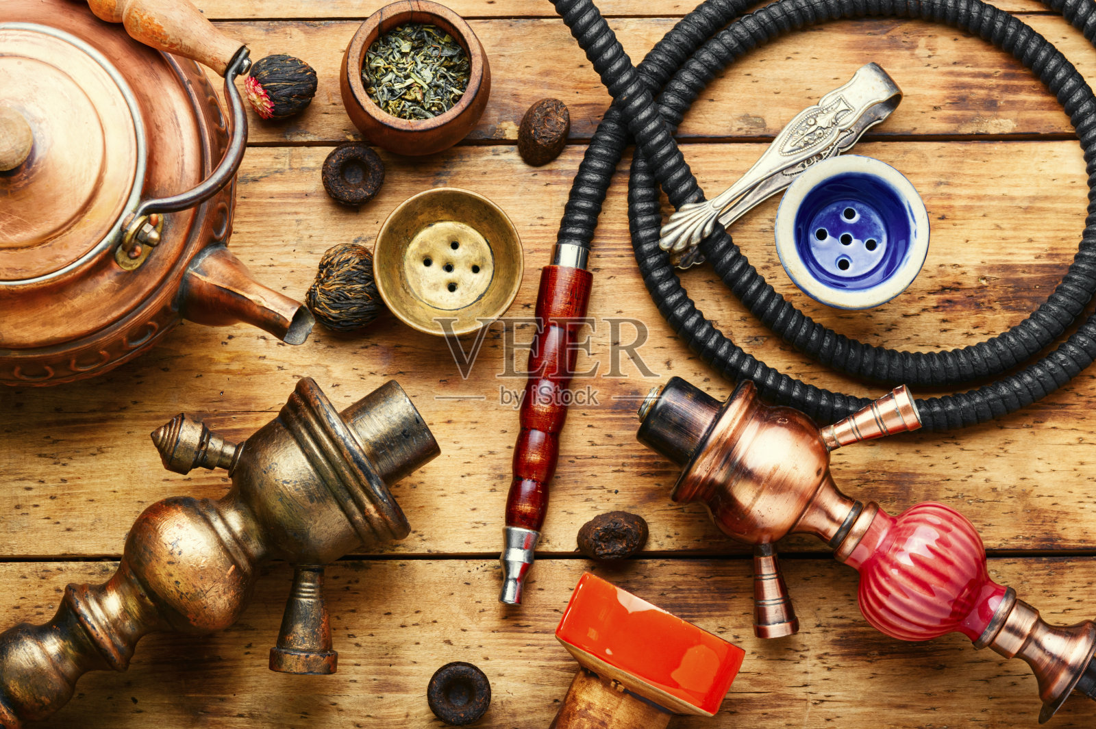 水烟加茶照片摄影图片