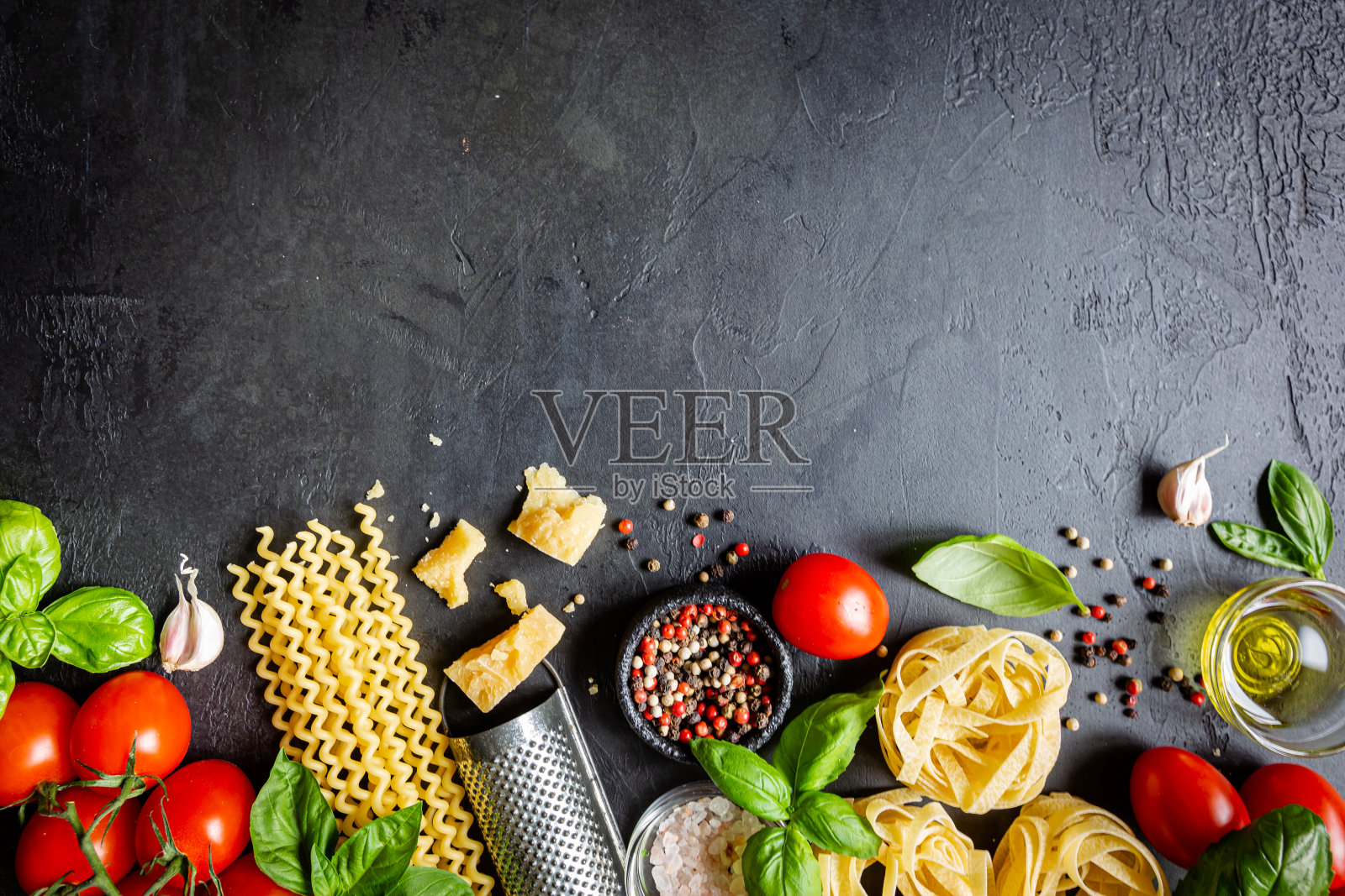 意大利面背景俯视图照片摄影图片