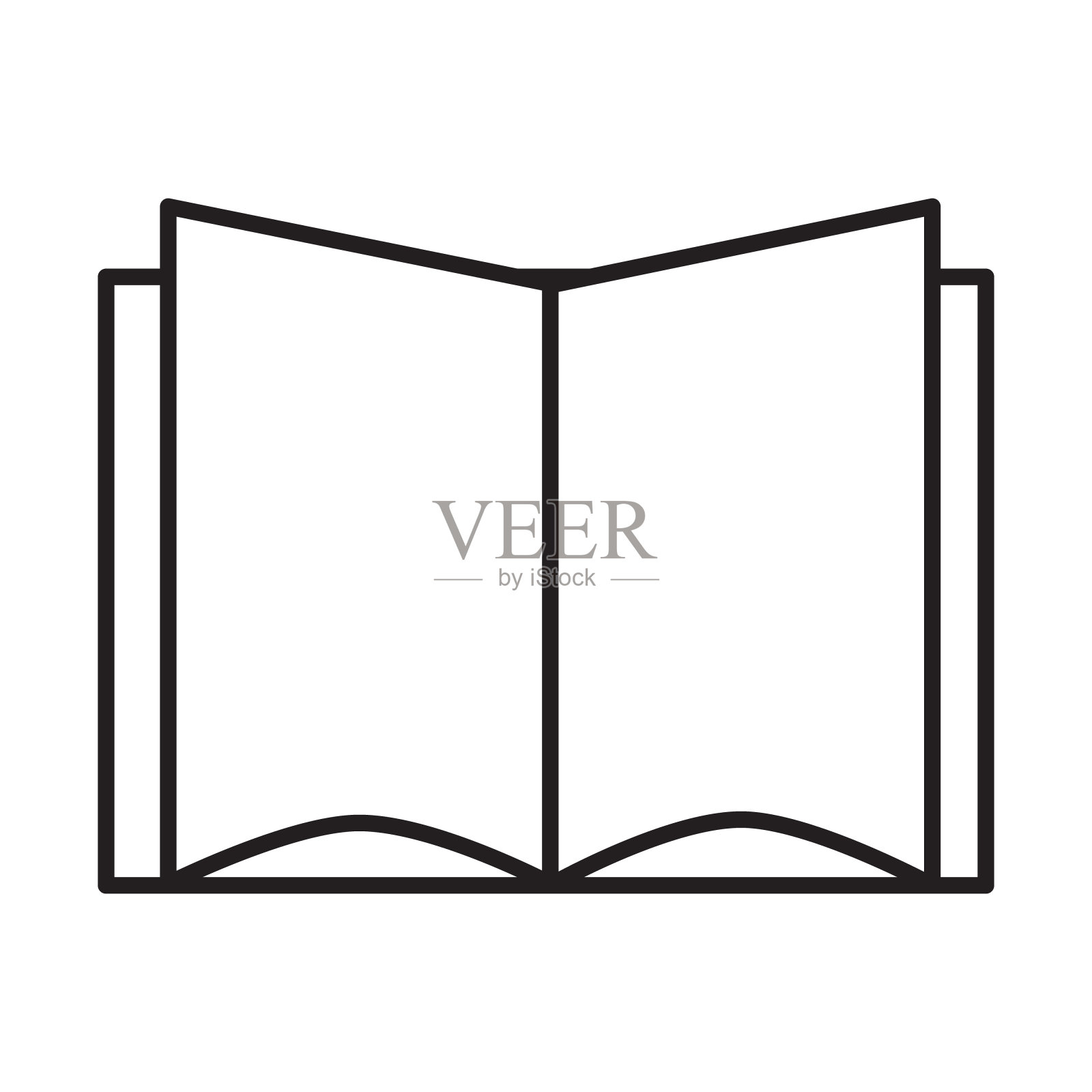 空白笔记本图标上的白色背景矢量。插画图片素材