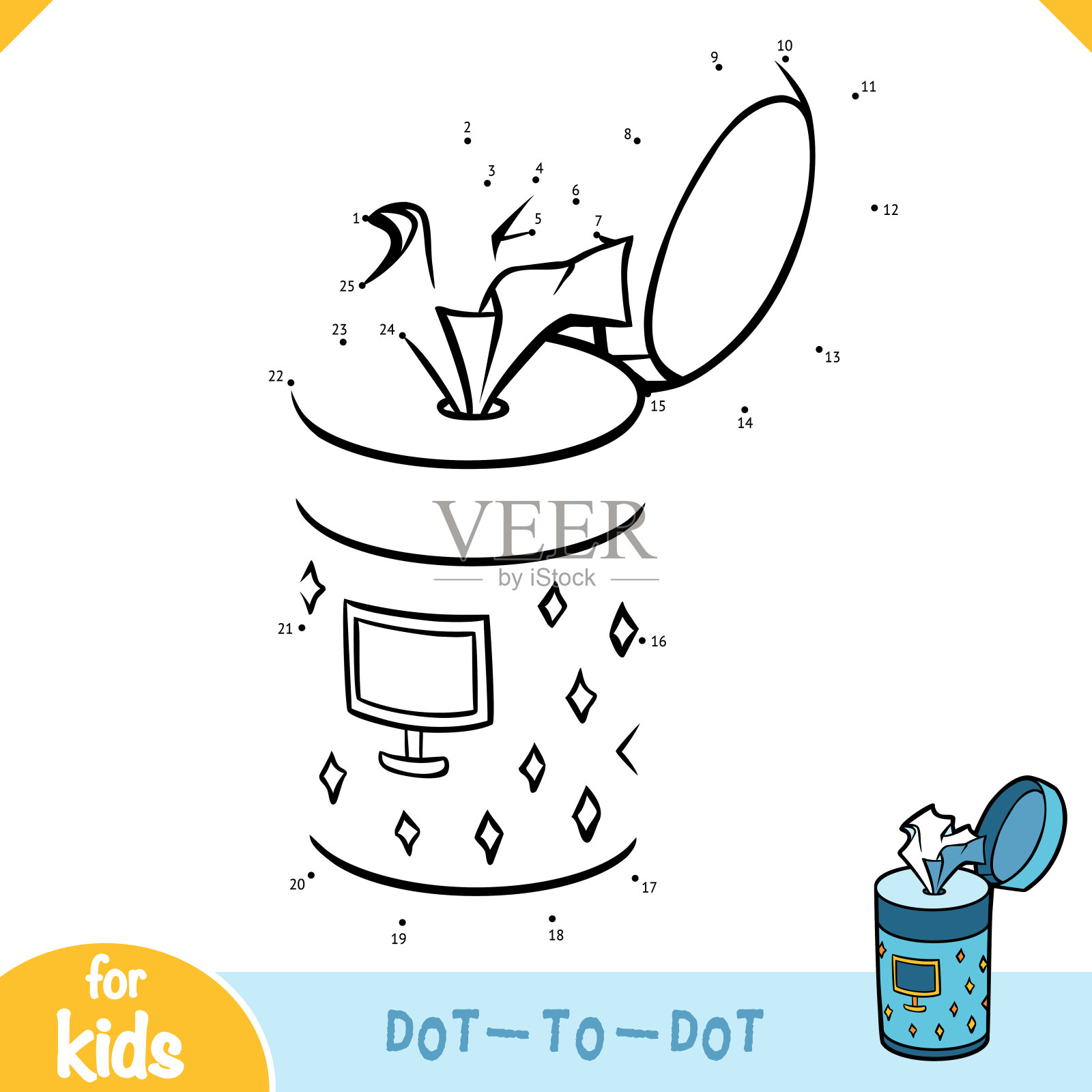 数字游戏，教育点对点游戏，电视屏幕监视器清洁湿巾插画图片素材