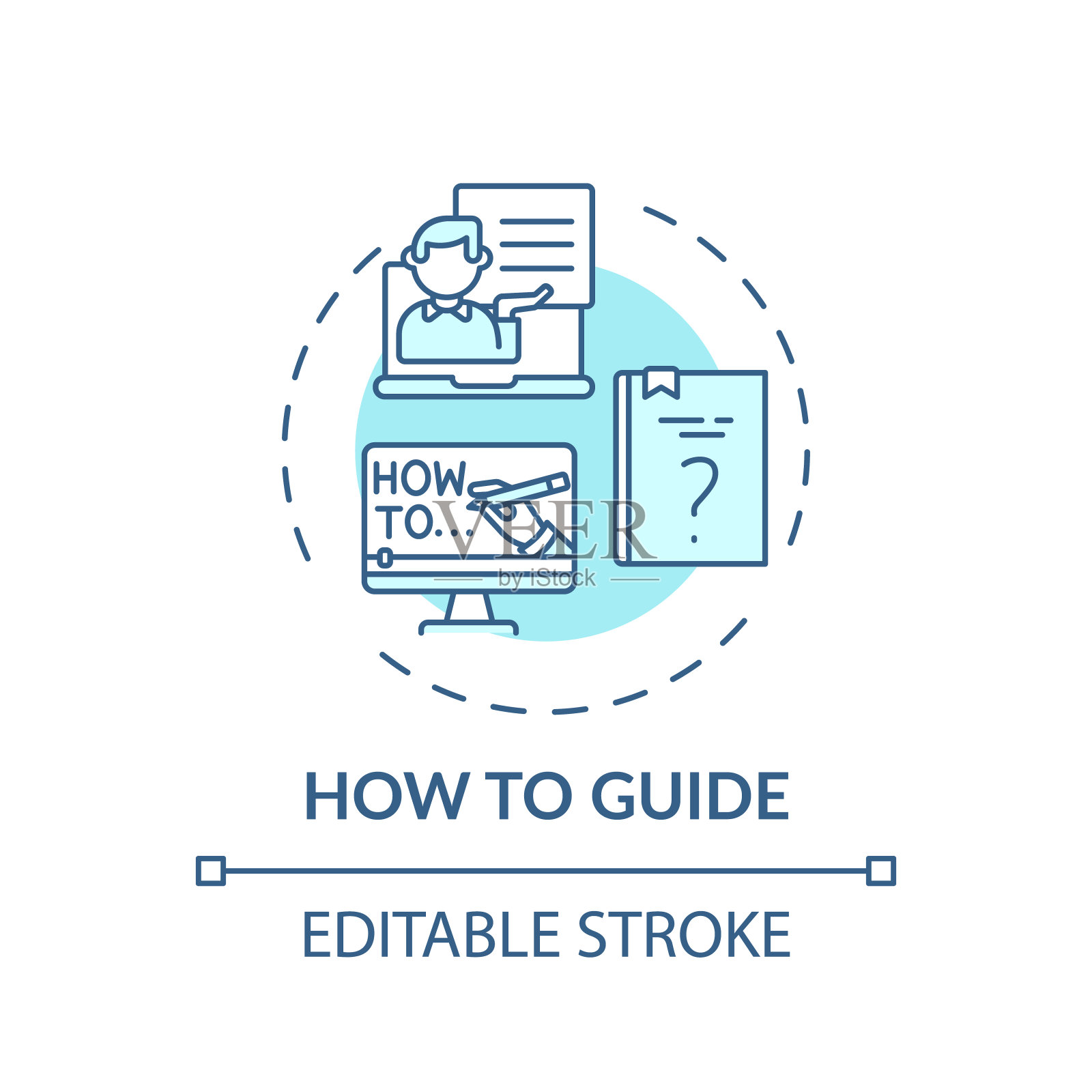 如何指导概念图标插画图片素材