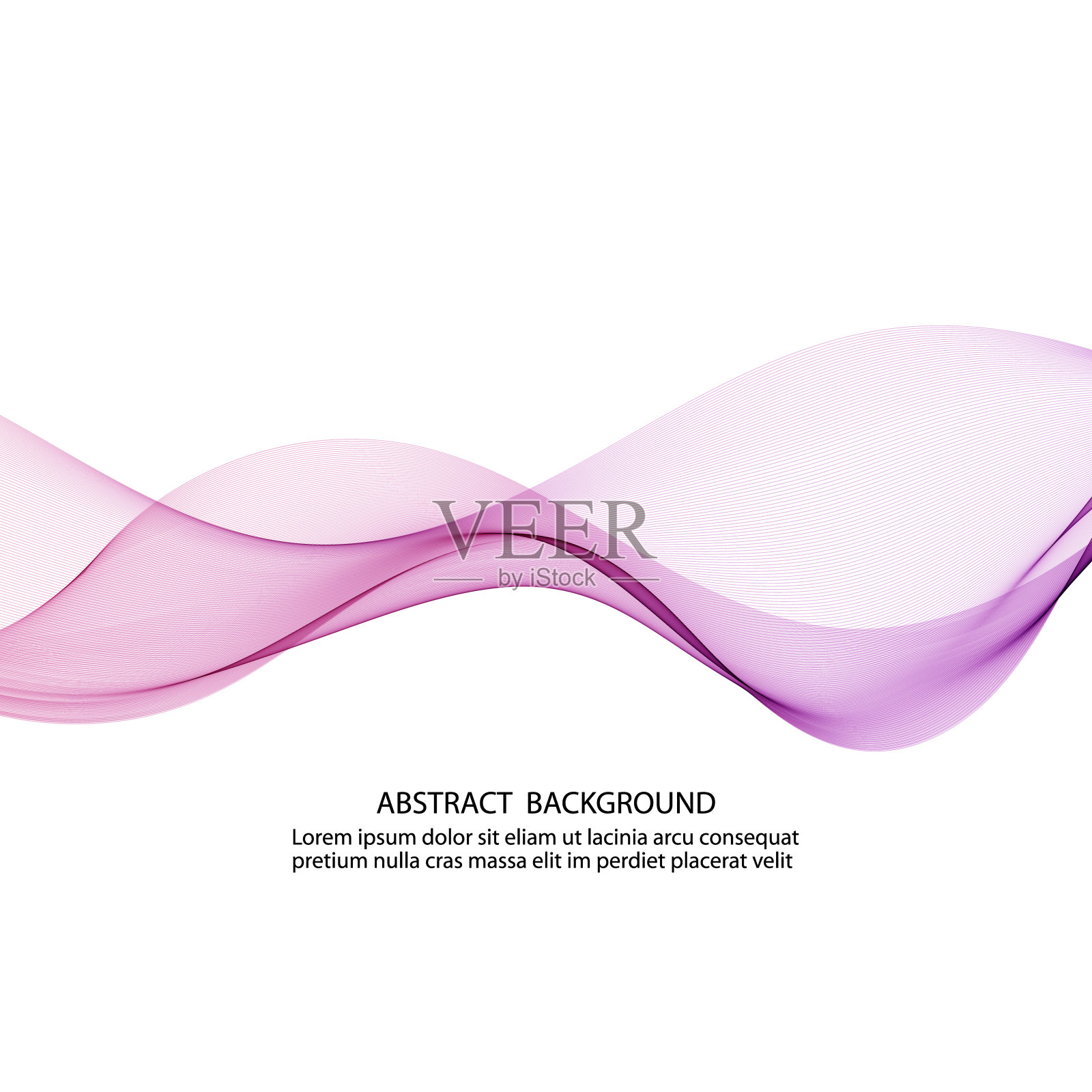 抽象矢量背景，彩色透明流动波浪线为宣传册，网站，传单设计。插画图片素材