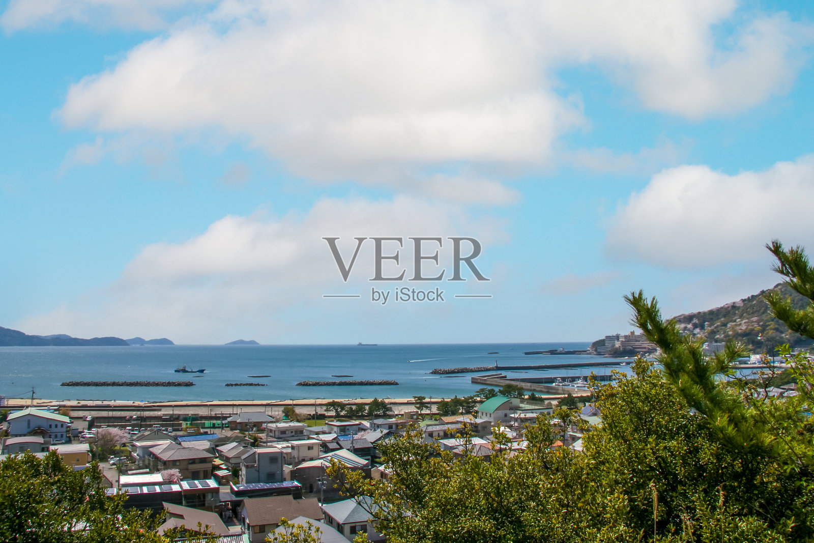 日本和歌山的海边小镇照片摄影图片