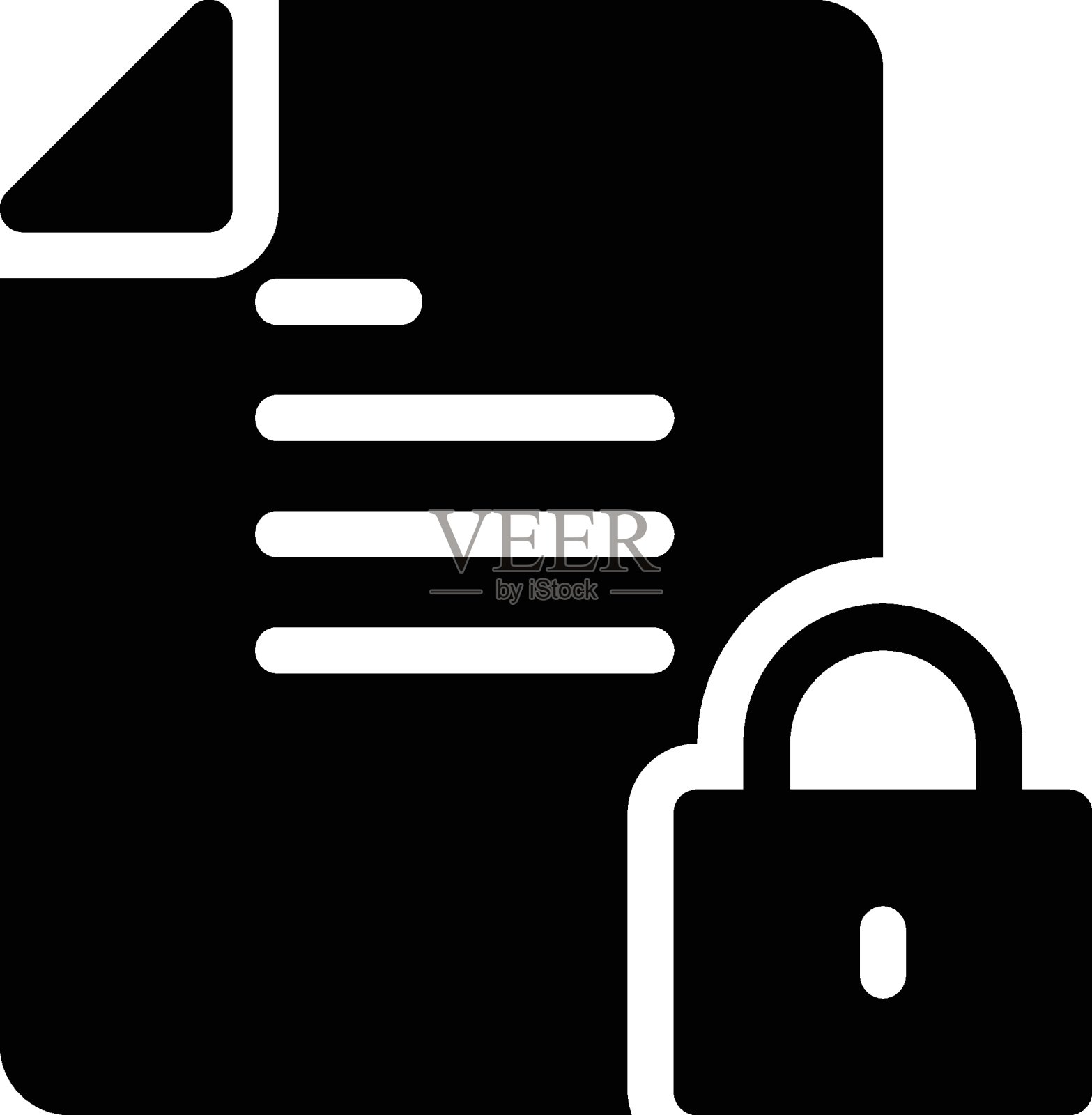 文件锁插画图片素材